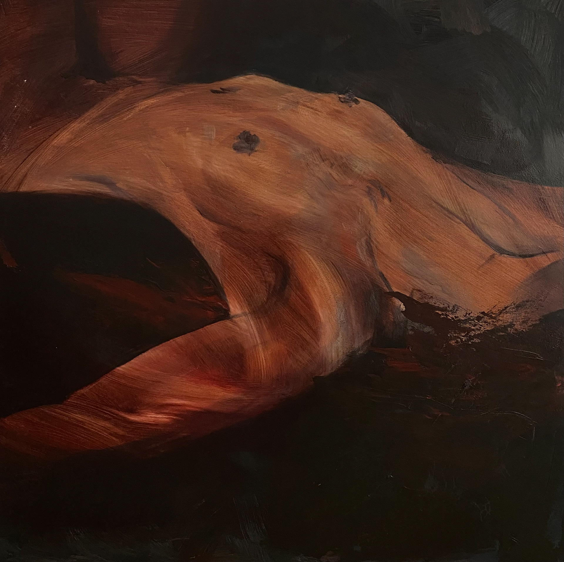 Asal Andarzipour, "Surrender", oil on canvas, 30 x 30 in, 2022