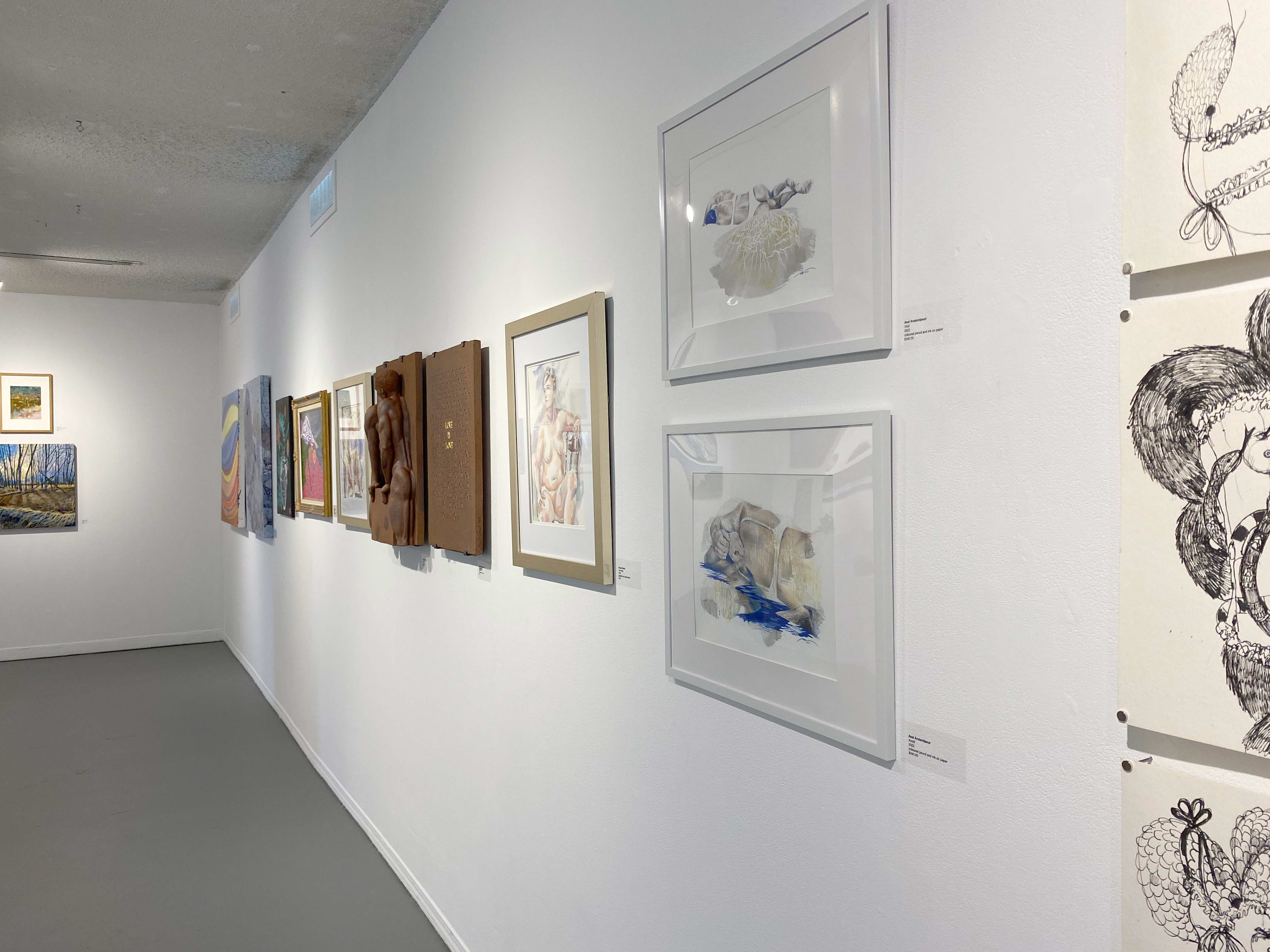 Installation fragment of Land as Muse: Contemporary Art Concepts from Edmonton/34th Annual Members’ Show | Co-curation | 2022 | Harcourt House Artist Run Centre | Edmonton, AB