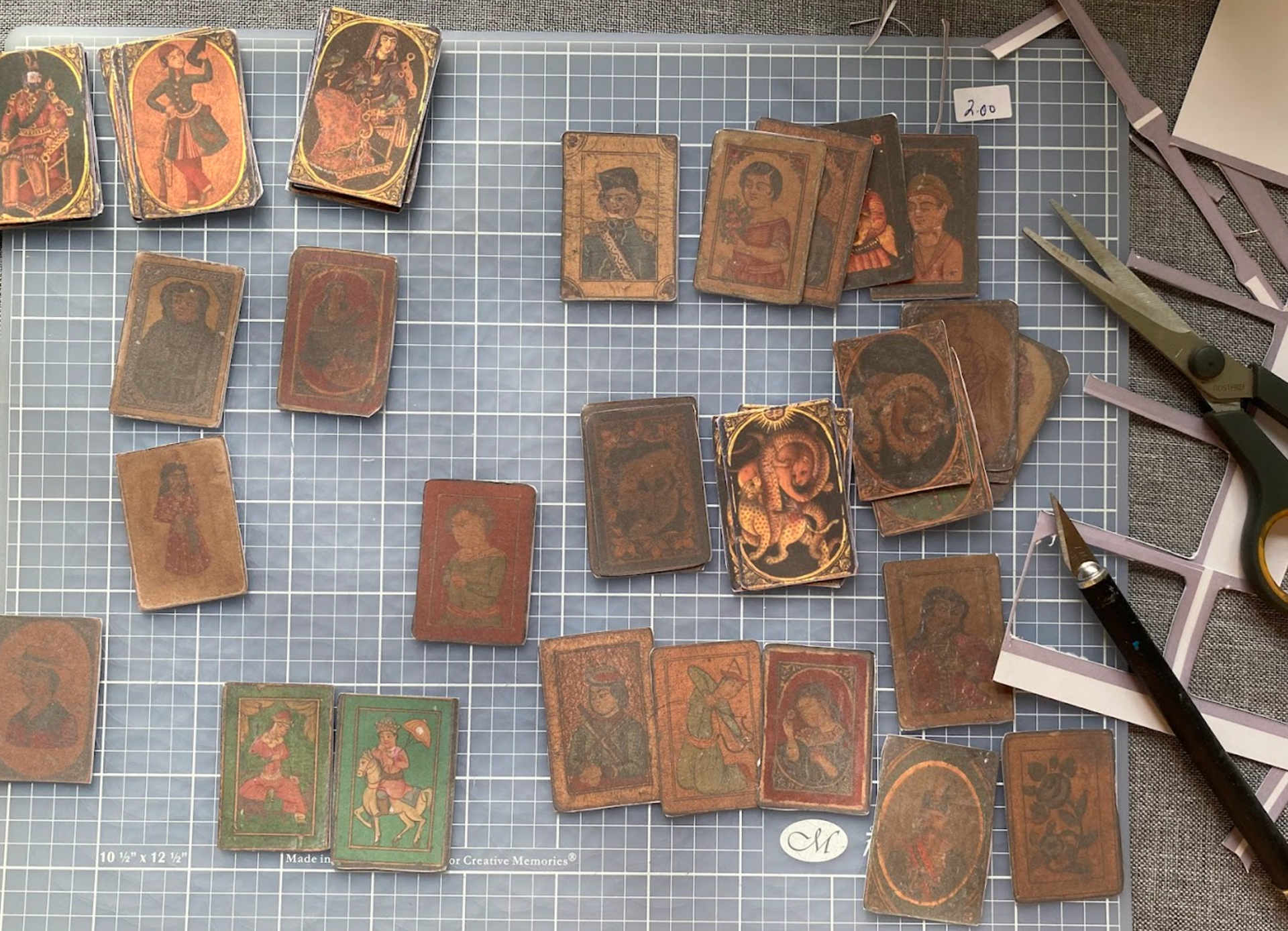 Mockup replicas of Ganjifa Cards held at the Metropolitan Museum of Art and Brooklyn Museum