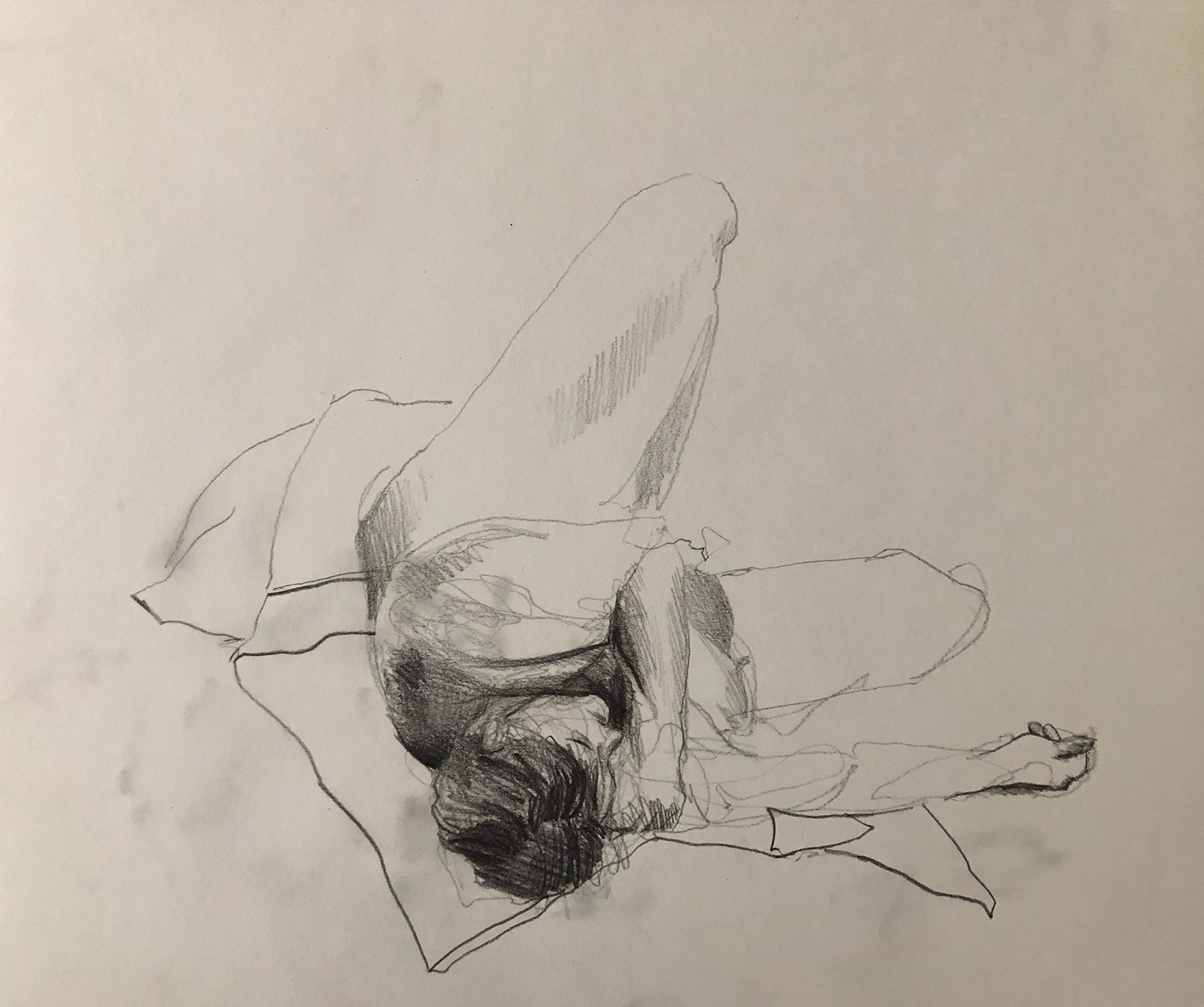 Asal Andarzipour, "Untitled", graphite pencil on paper, 14x17 inches, 2021