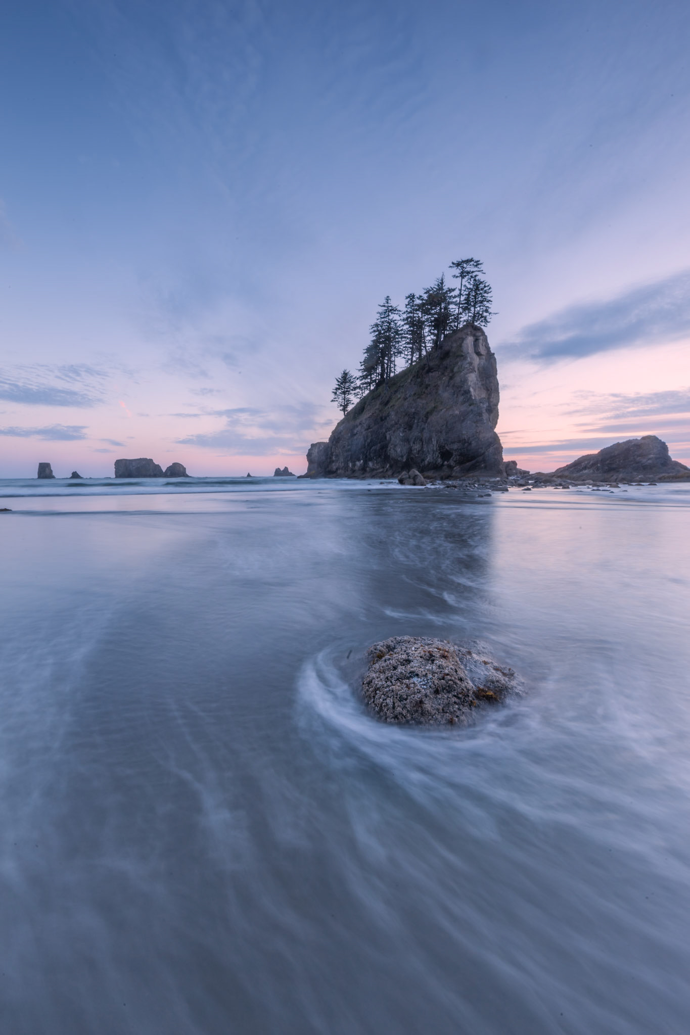 Second Beach Sea Stack at Twilight