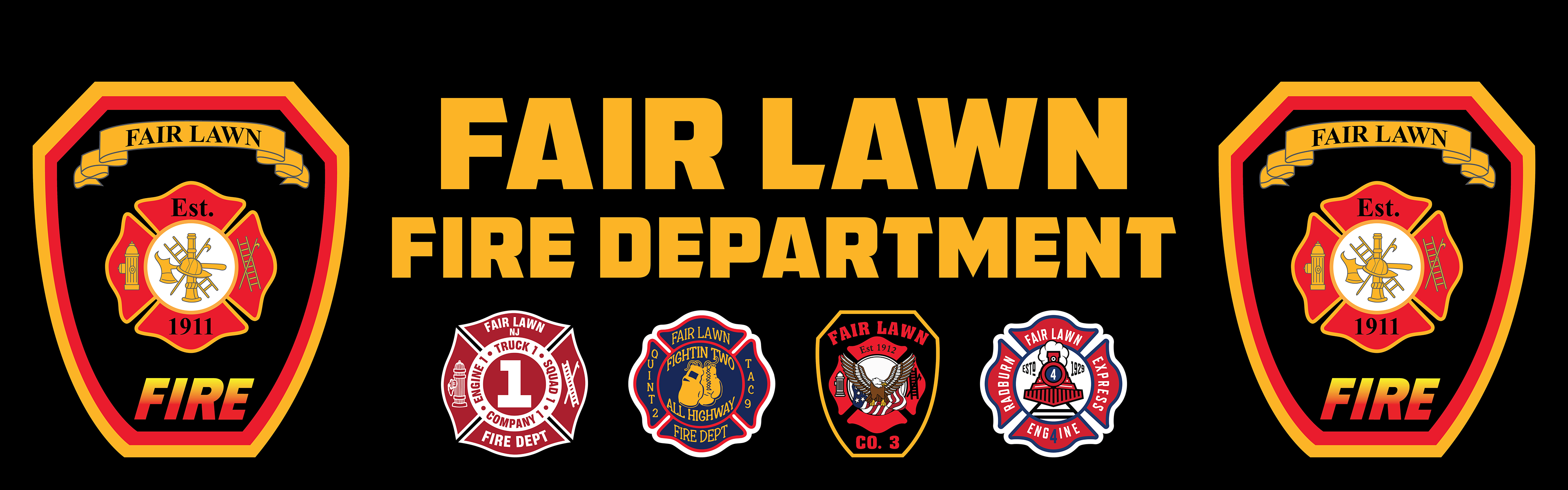 Recreated all department patches for this parade banner