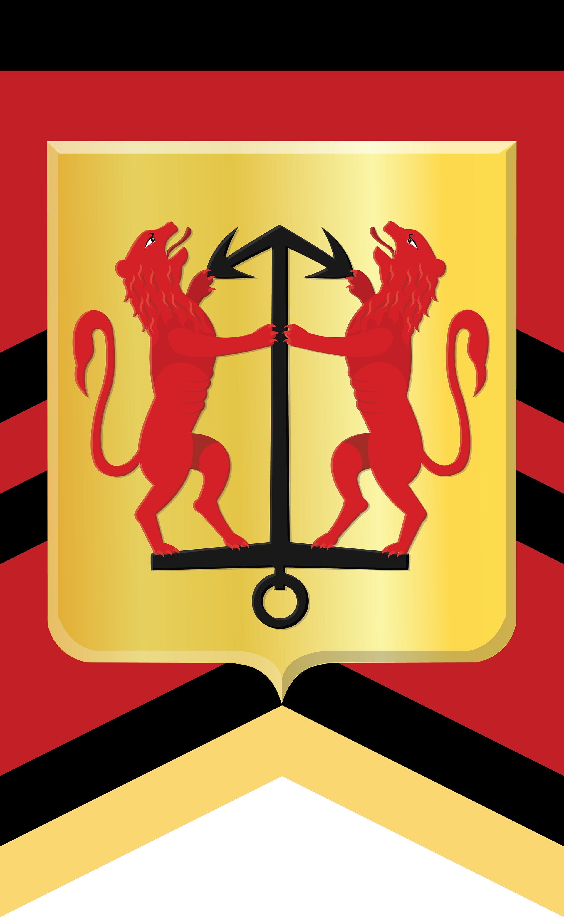 A family's coat of arms, digitally created from a book page