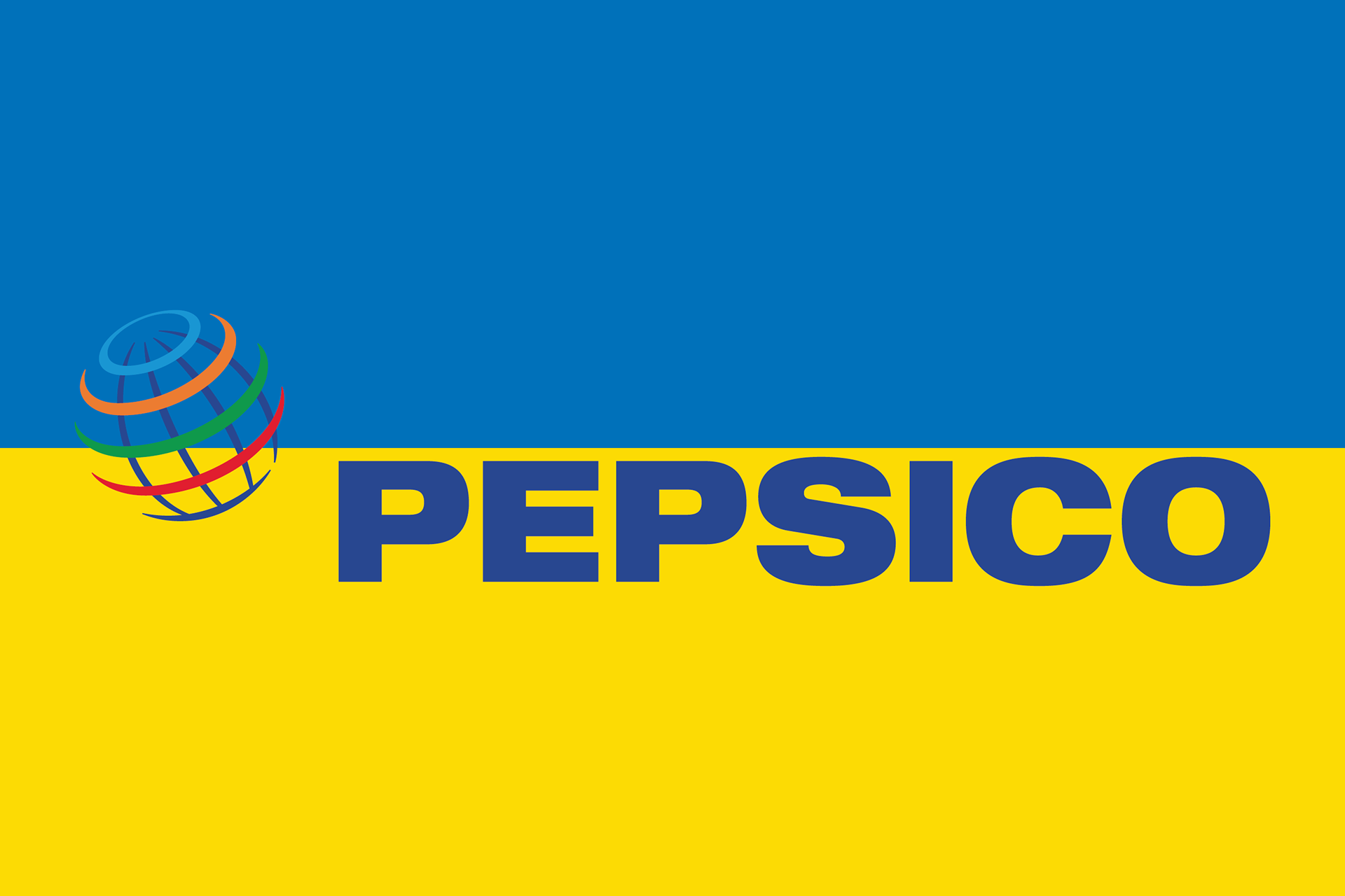 A 12x18ft flag for the PepsiCo headquarters in support of Ukraine