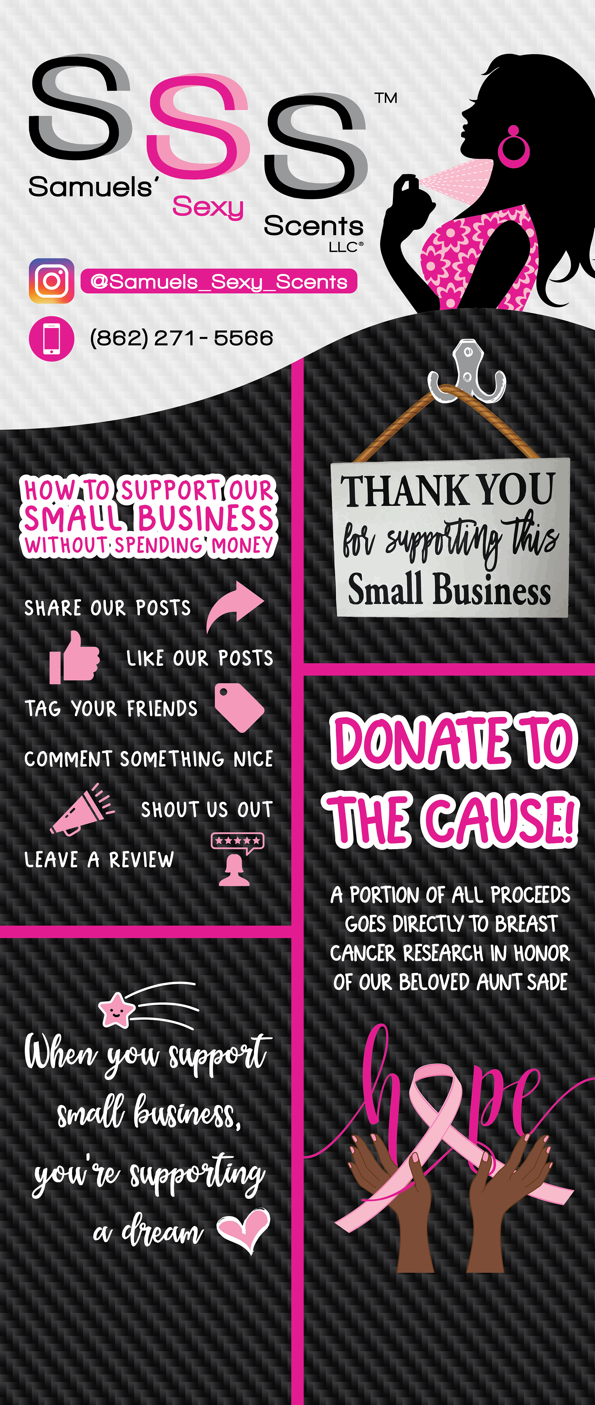 Retractable banner for a perfume company