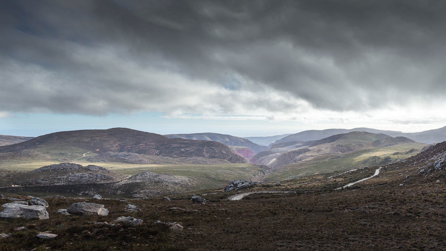 On top of the Swartberg Pass looking North.