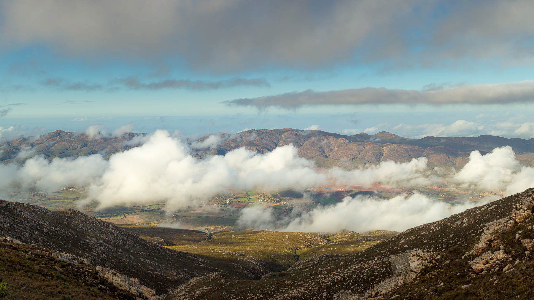 On top of the Swartberg Pass looking South.