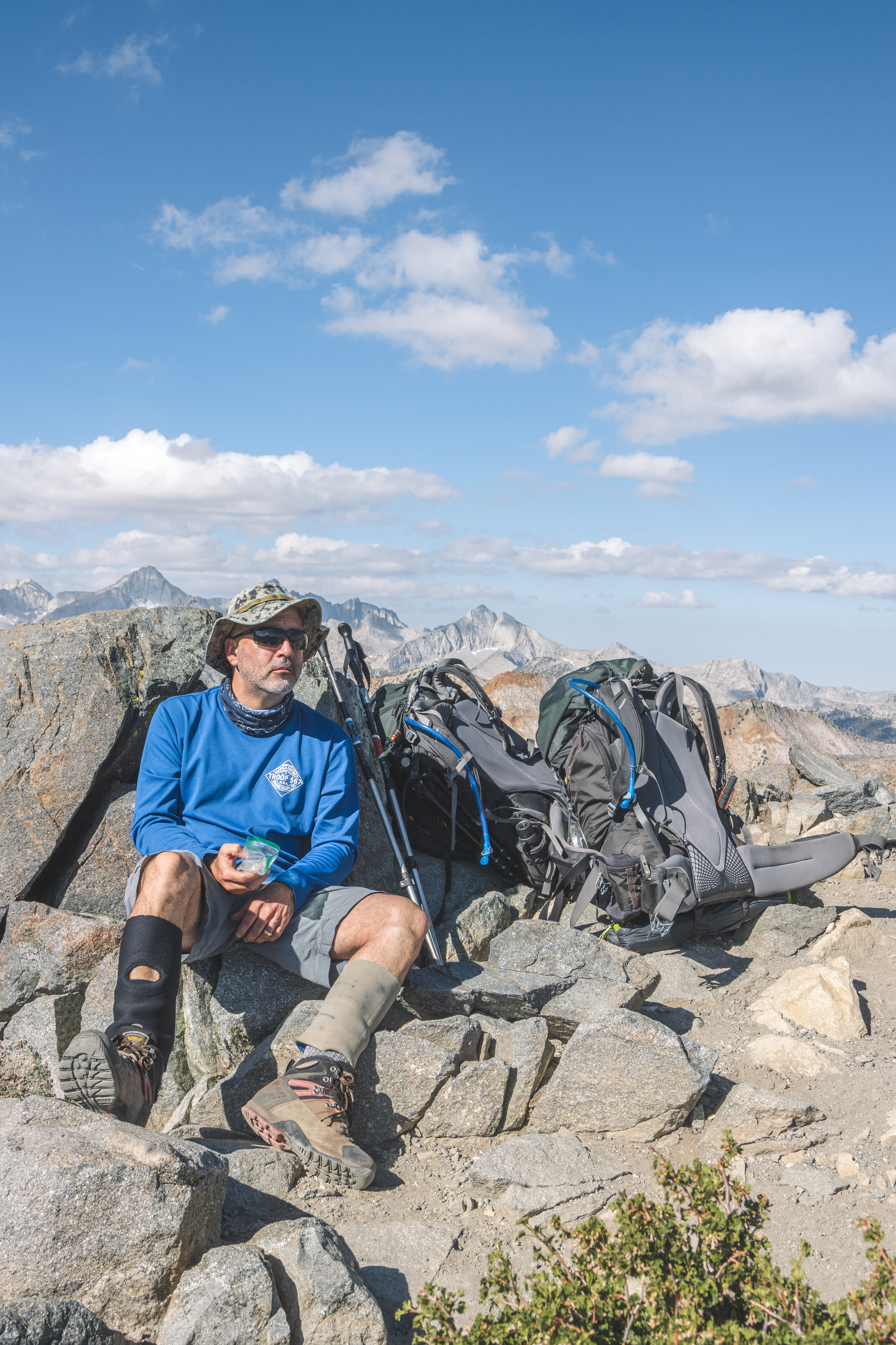 Resting atop Glen Pass