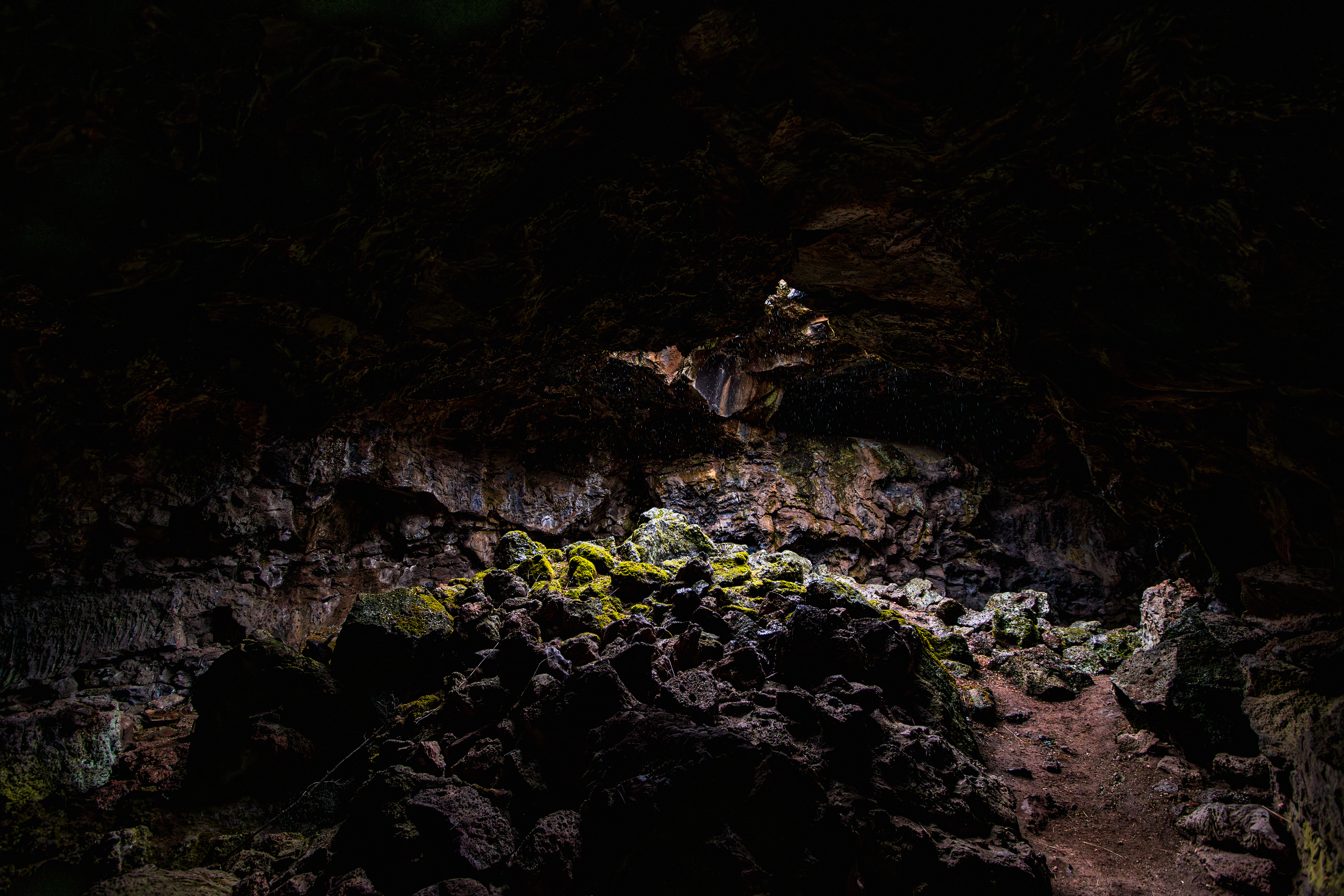 One of the many opening in the Blue Grotto Cave