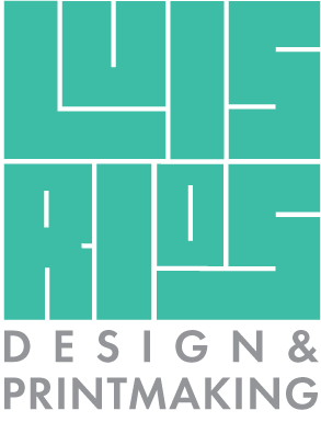 Luis Rios Design & Printmaking logo welcome page, click to go to main design page