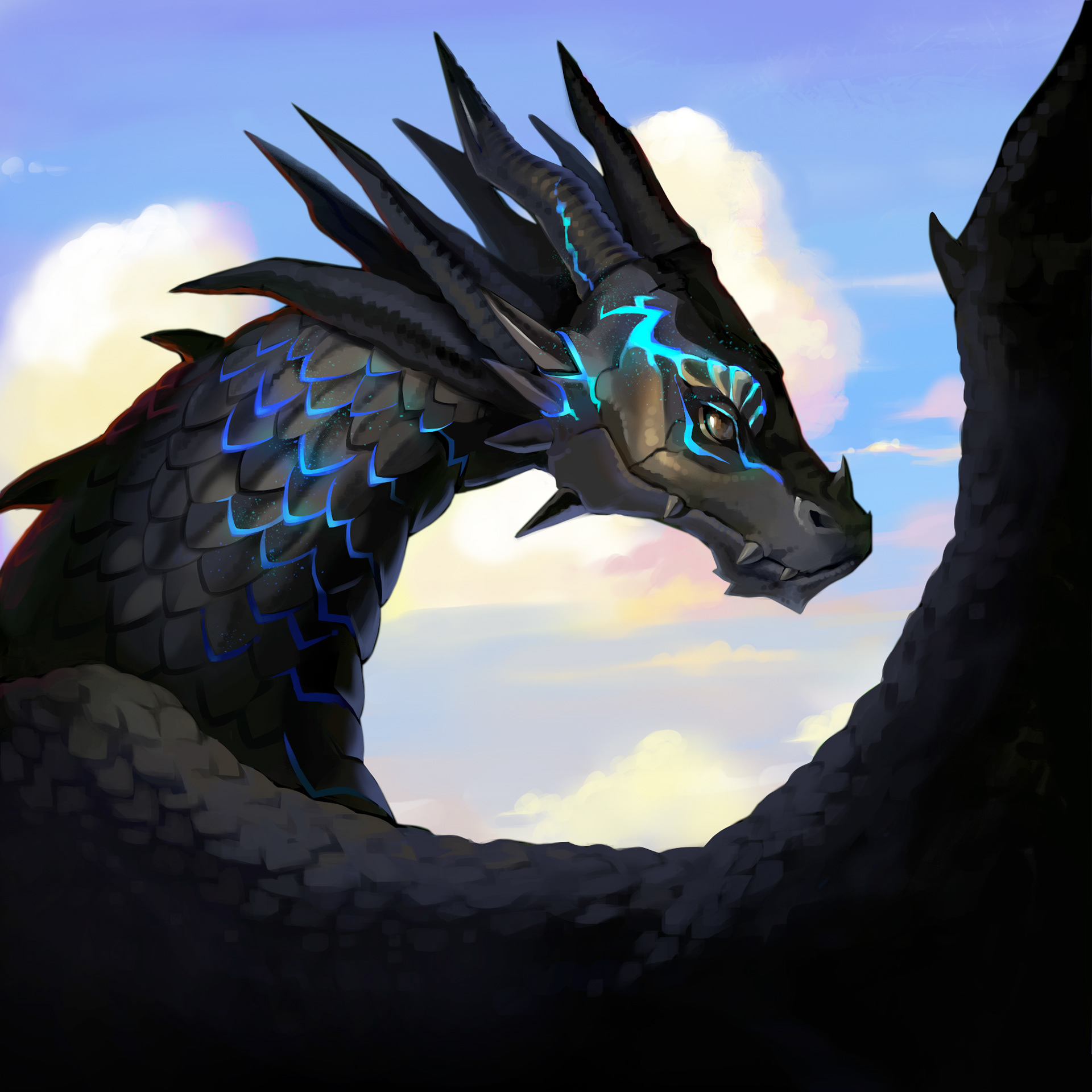 Illustration for Andrew Capone's single "Stone Dragon"