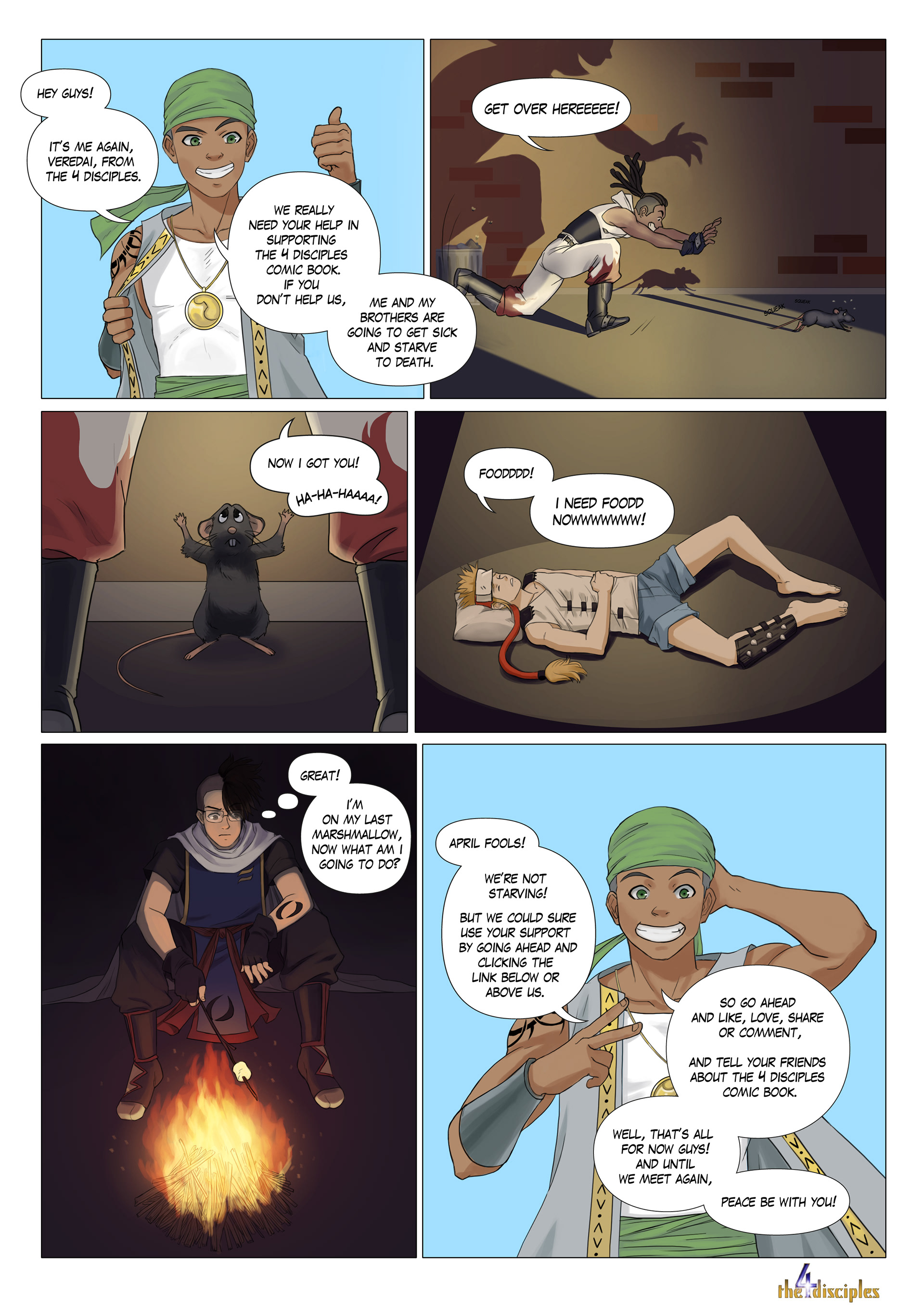 Promotional comic for The 4 Disciples