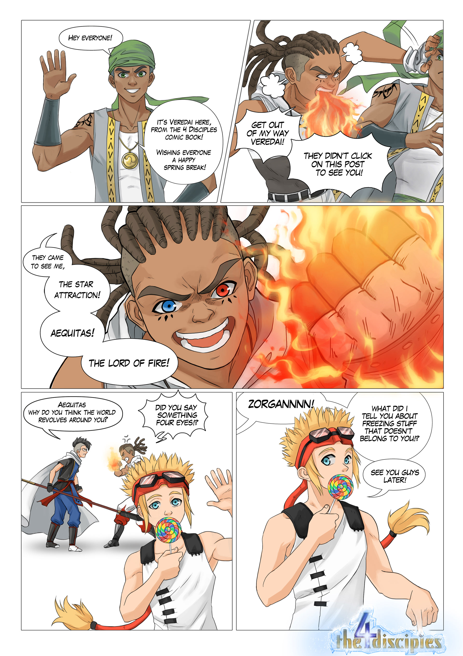 Promotional comic for The 4 Disciples