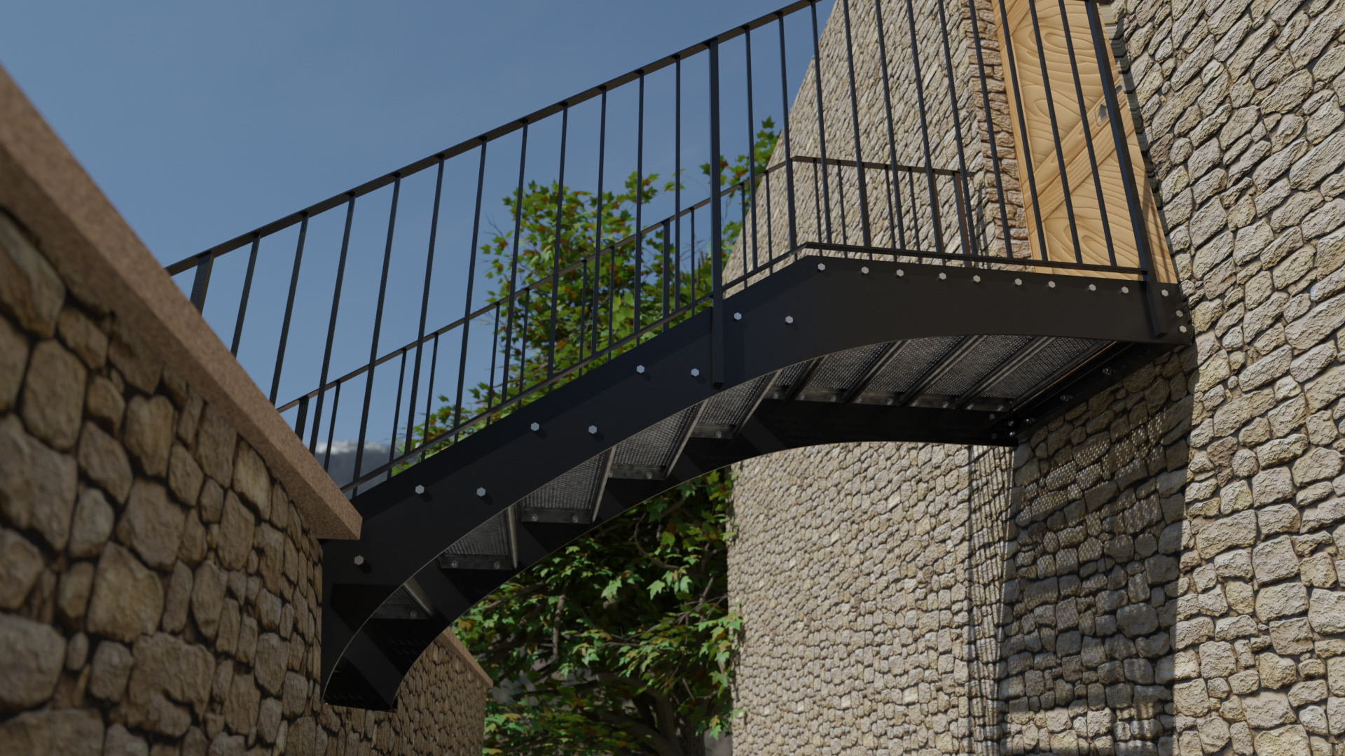 Garage Access Stair for a Private Property.