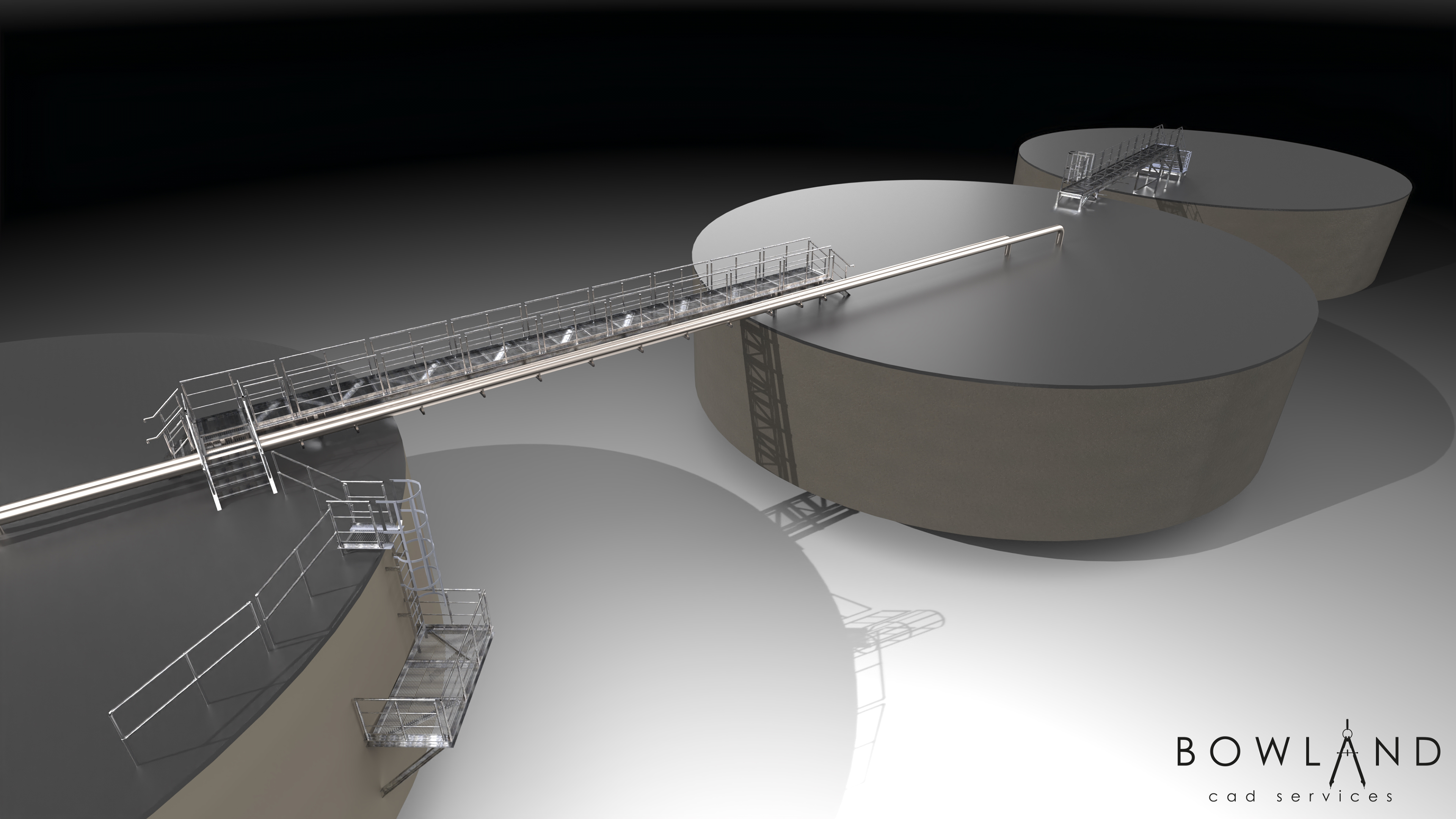 Storage tank roof access & link bridges, Newcastle.