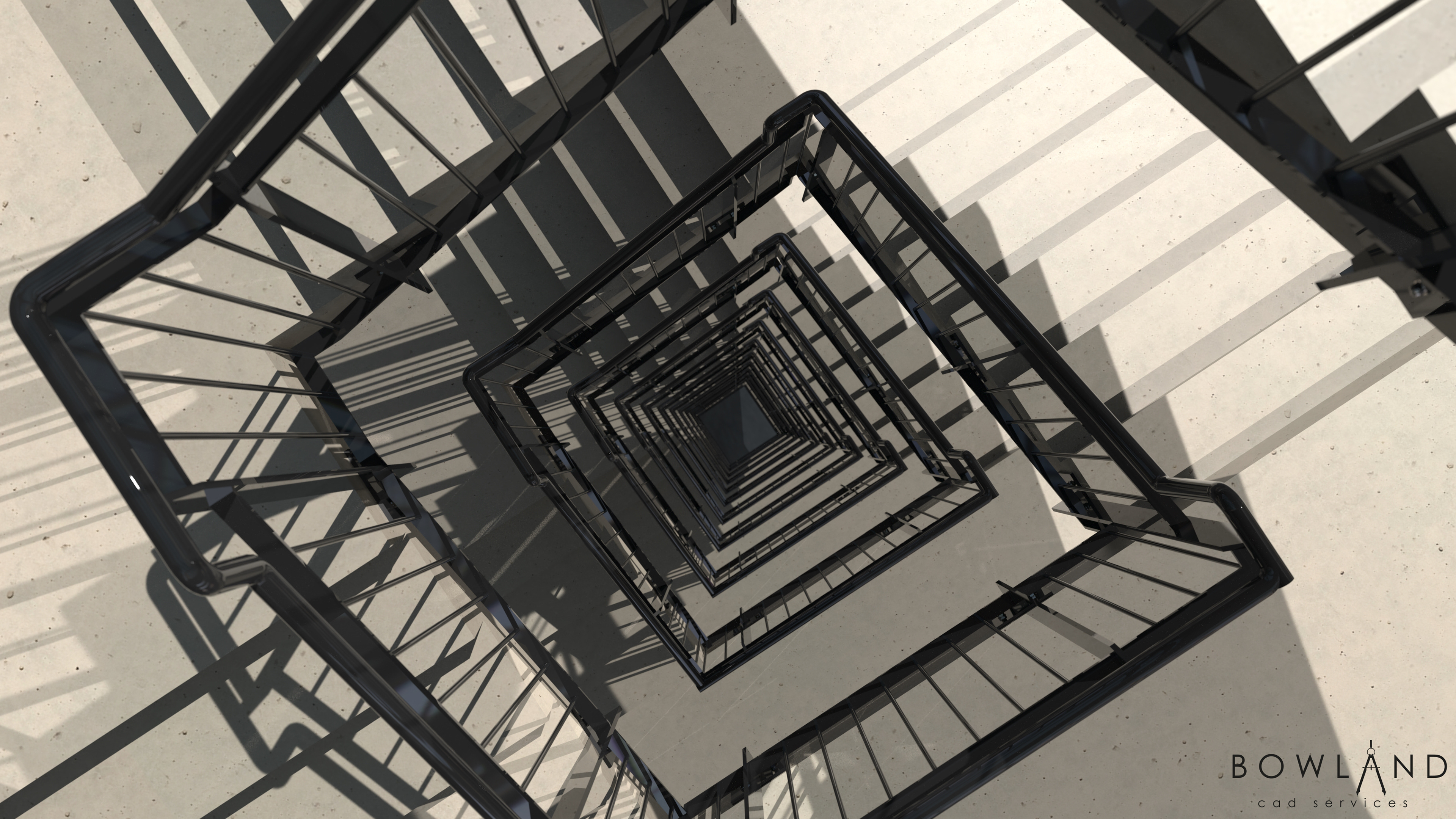 12 storey stair core balustrade, Manchester.