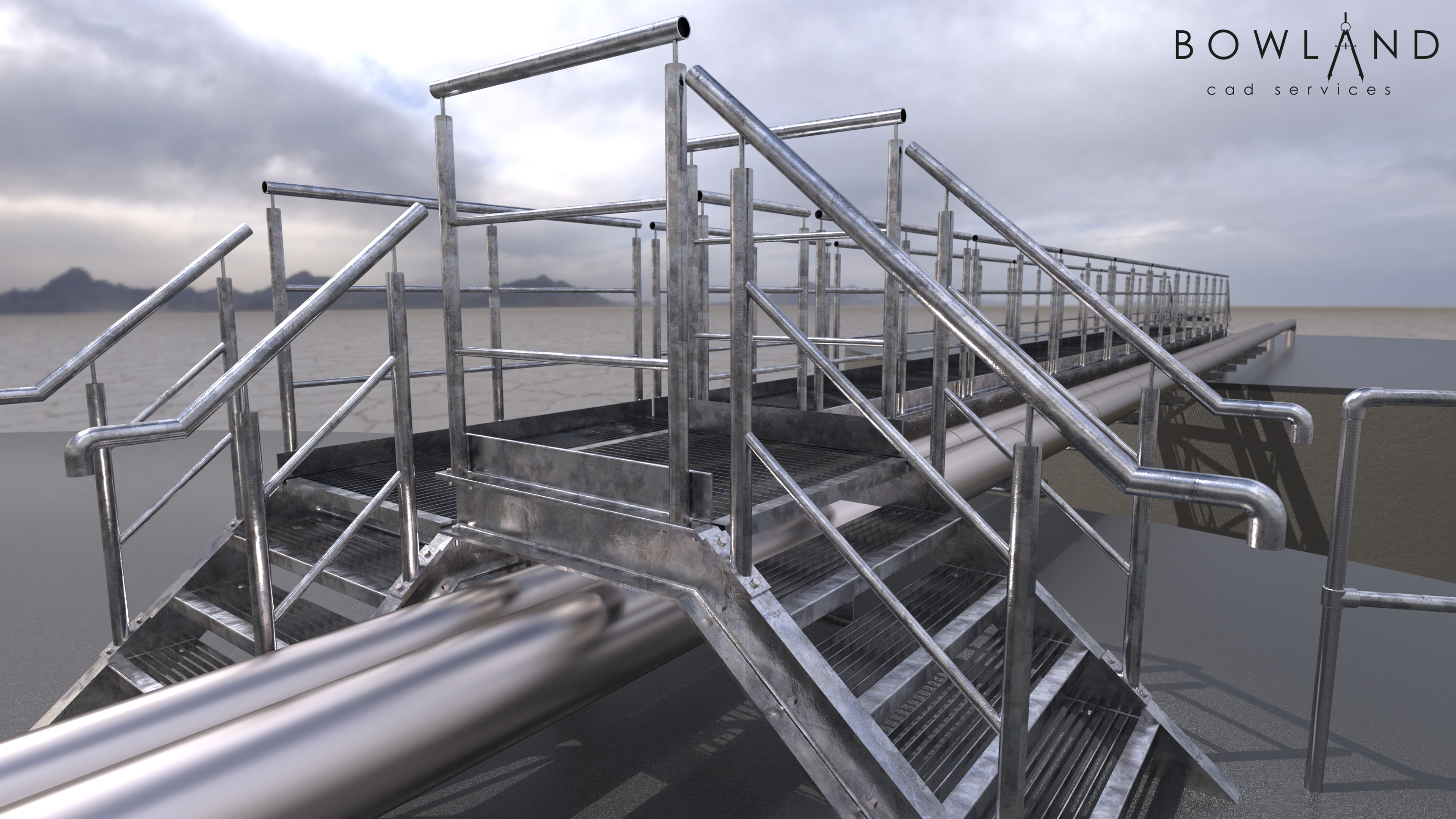 Storage tank roof access & link bridges, Newcastle.
