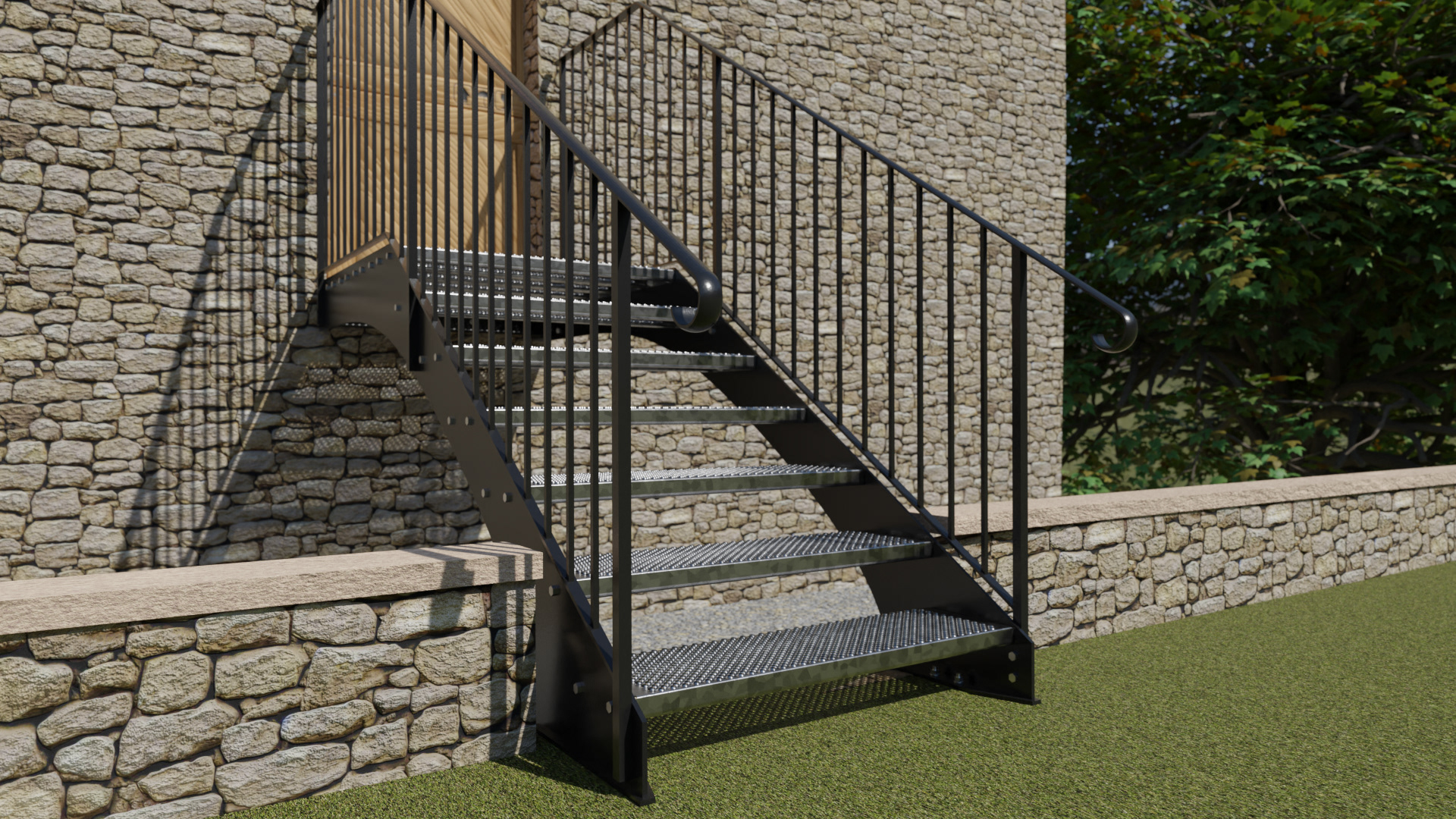 Garage Access Stair for a Private Property.