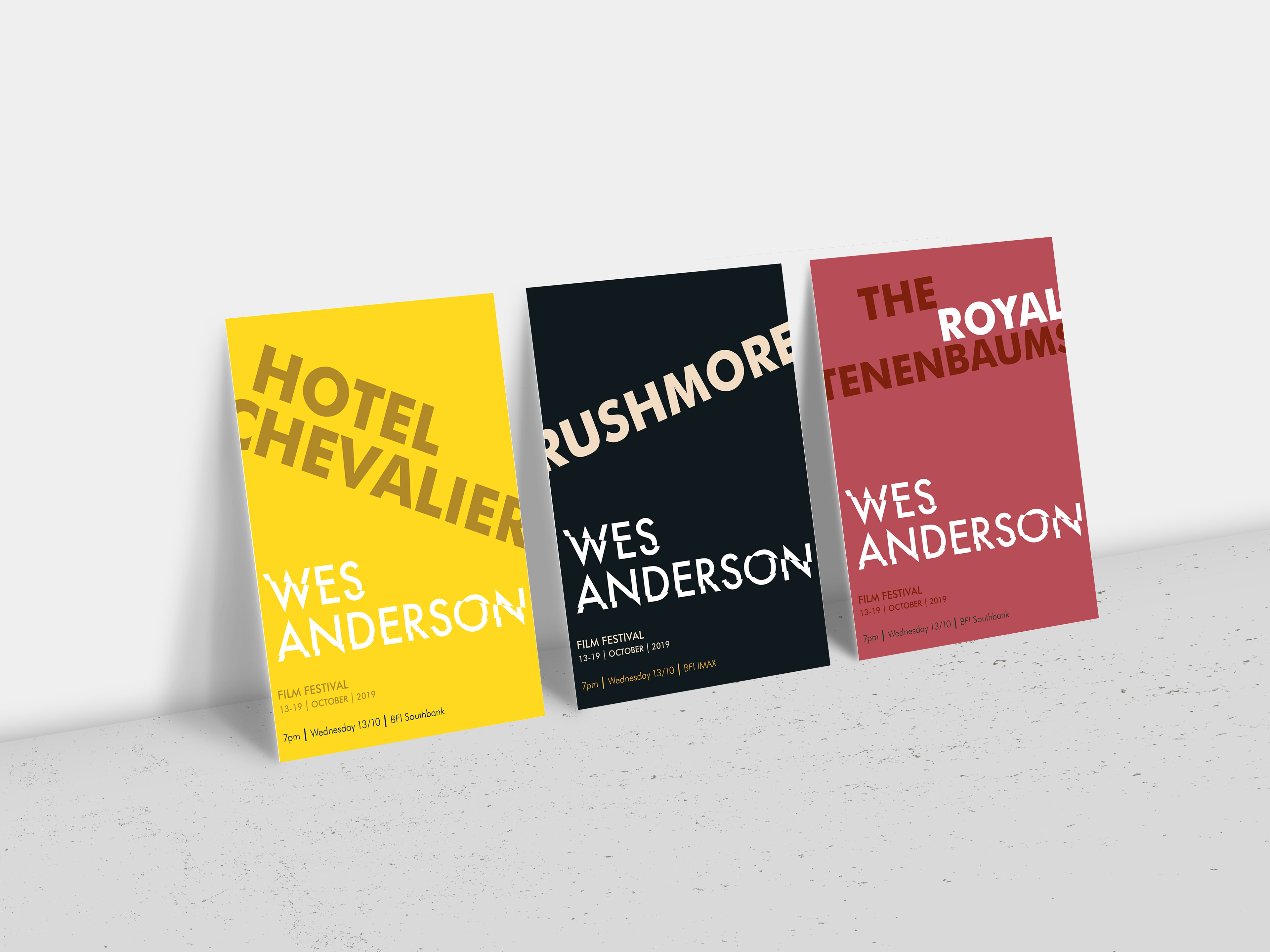Typographic postcards