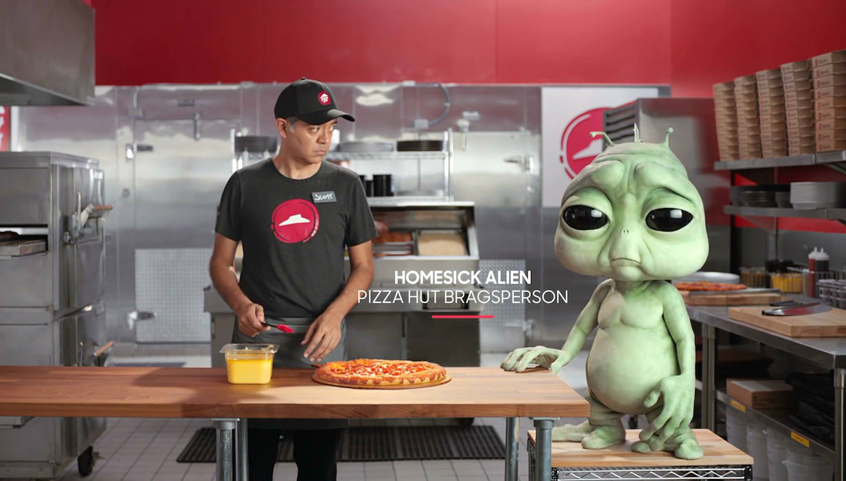 Four of us puppeteered the alien: I was on head, Paul Mejias and Vance Hartwell were on the arms and Richard Landon operated the radio controller for the facial expressions. A fifth technician, Peter Clark, set up and controlled the lip sync rig.