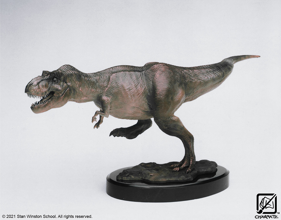 Final faux painted T-Rex "bronze".