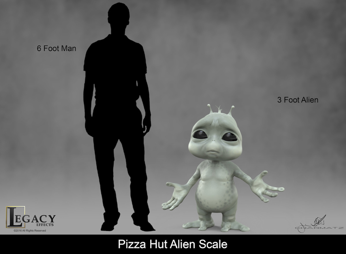 The final client approved scale of the alien.