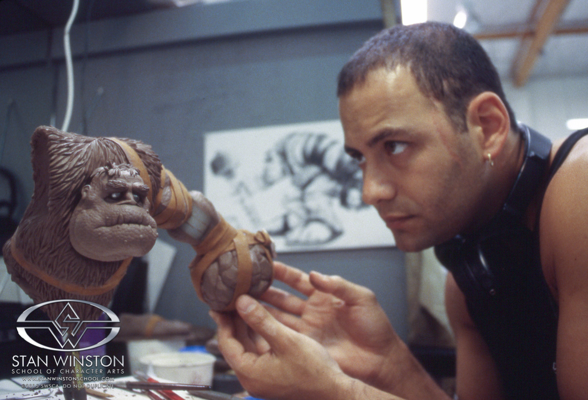 Checking to see the rotation clearance as the shoulder area sculpt had to be able to move in every direction without interference.