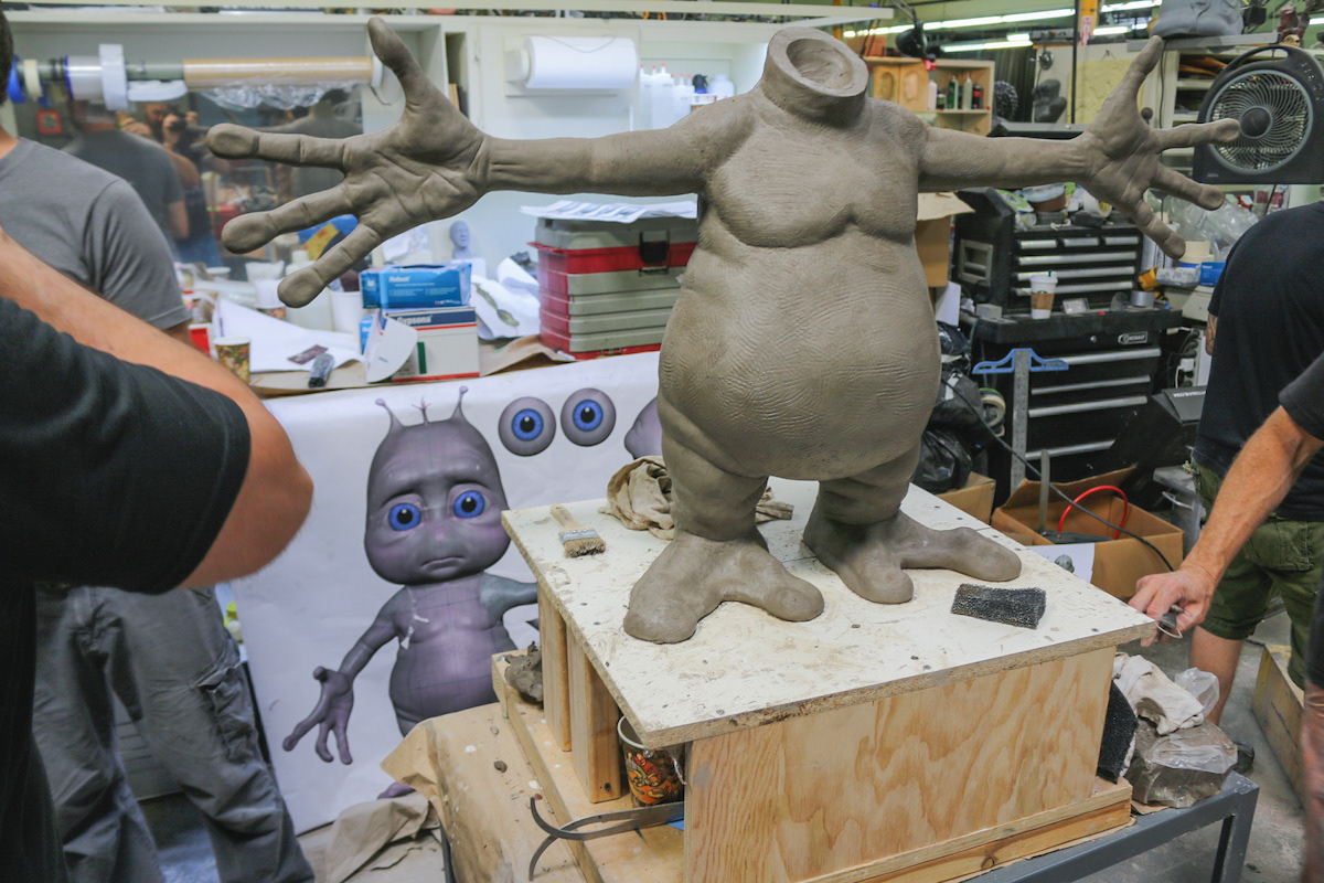 The Alien body sculpt in progress...