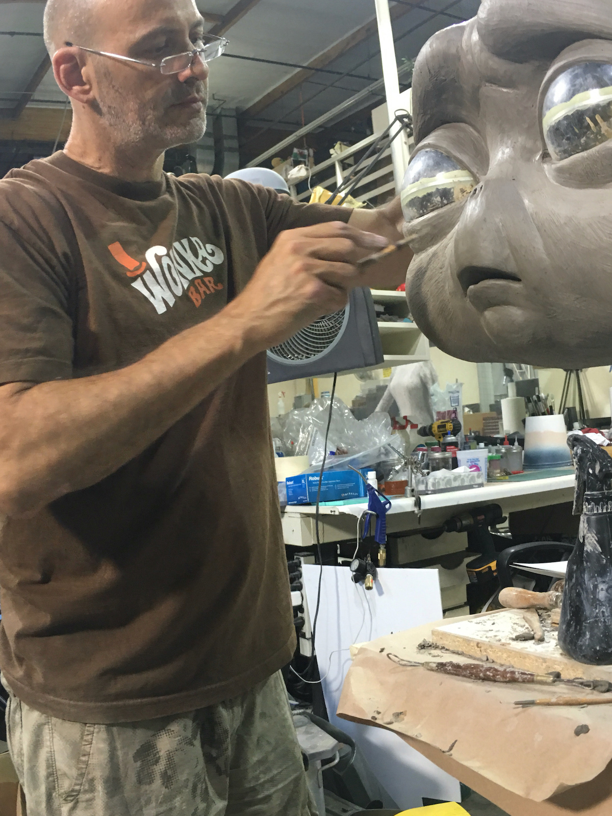 I actually got to leave my computer and sculpt with my hands in the shop for the first time in years!