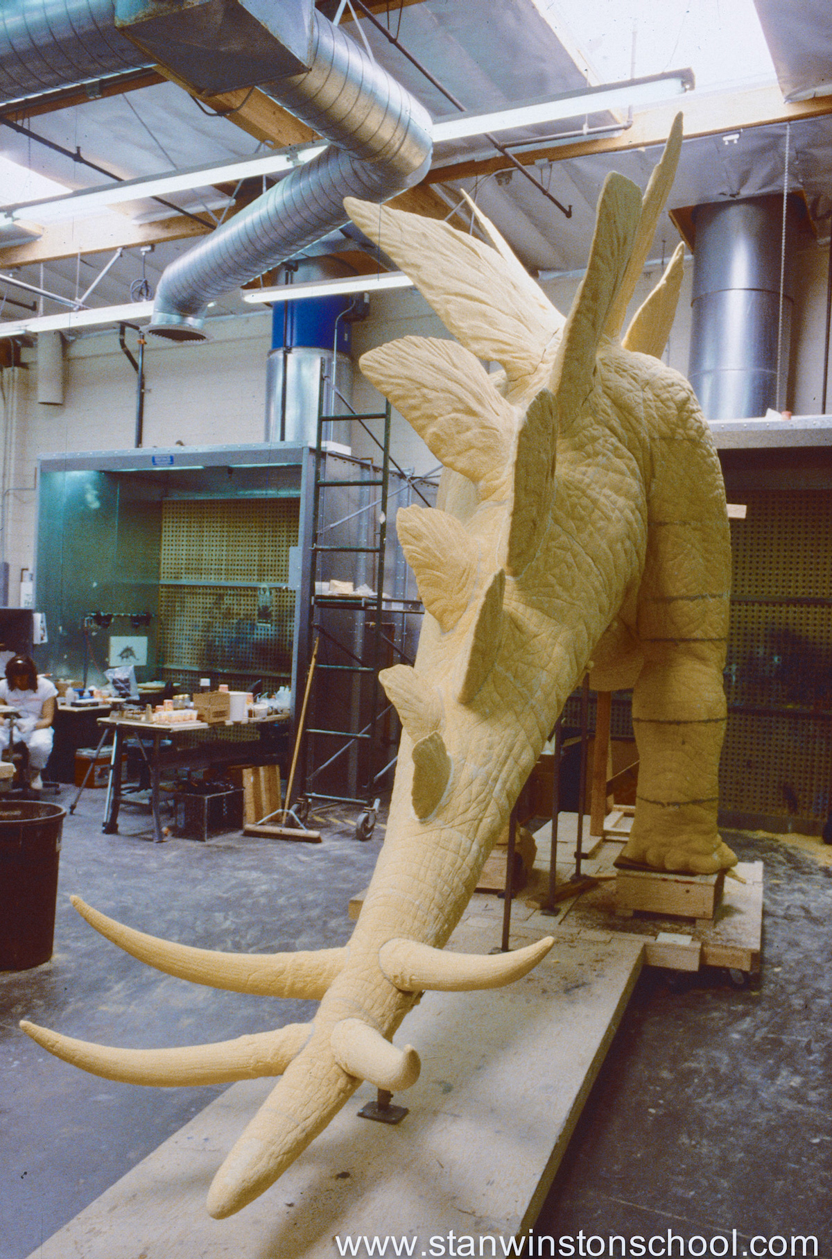 The final stegosaurus body sculpt.