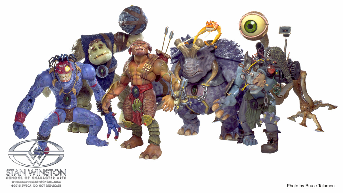 Slamfist and all of his Gorgonite pals posing for publicity shots.