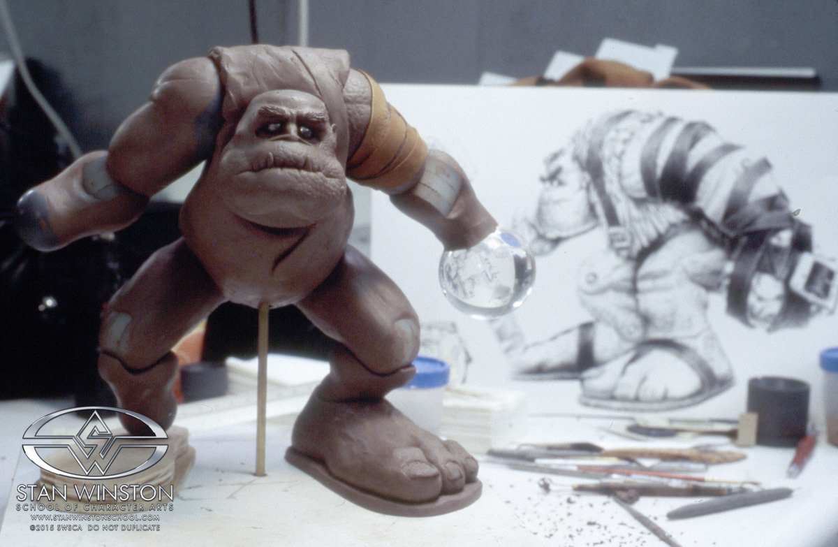 Using the drawing as reference, here is a rough sculpt of Slamfist