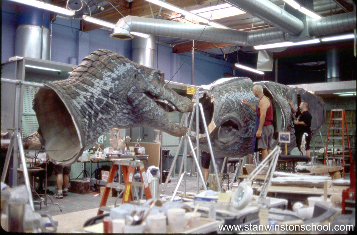 The puppet was so huge the skins it had to be created in separate parts.