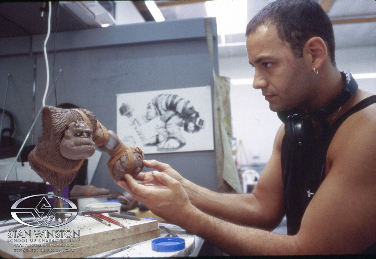 I would continually unassemble the parts to sculpt and reassemble them to see the full character.