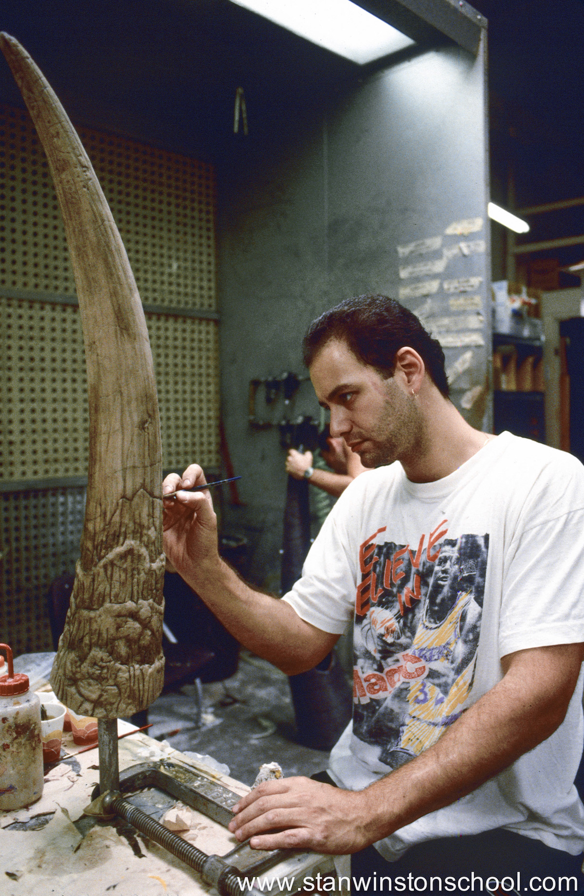 Painting the final steg tail spikes.