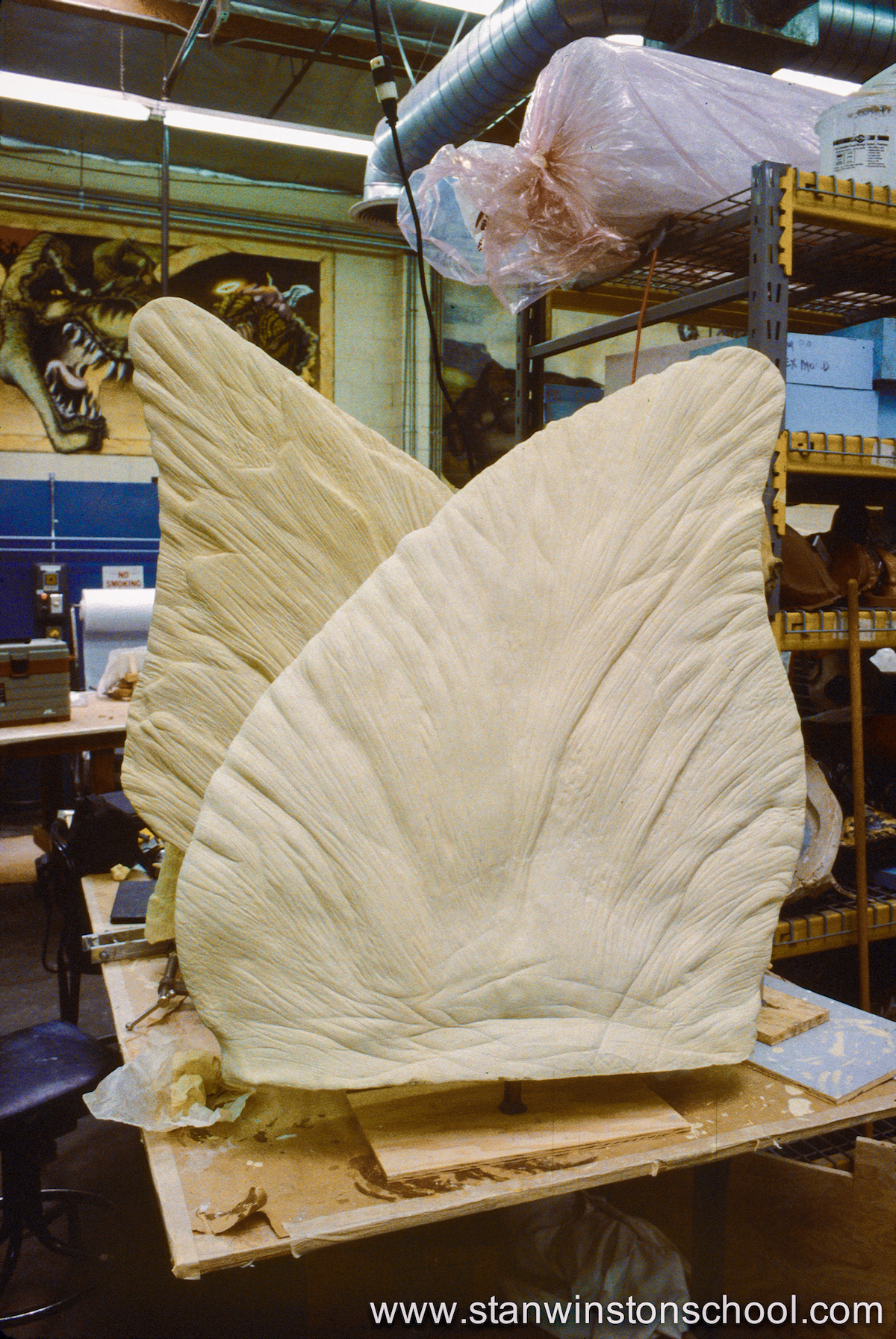 A couple of final foam stegosaurus back plates.