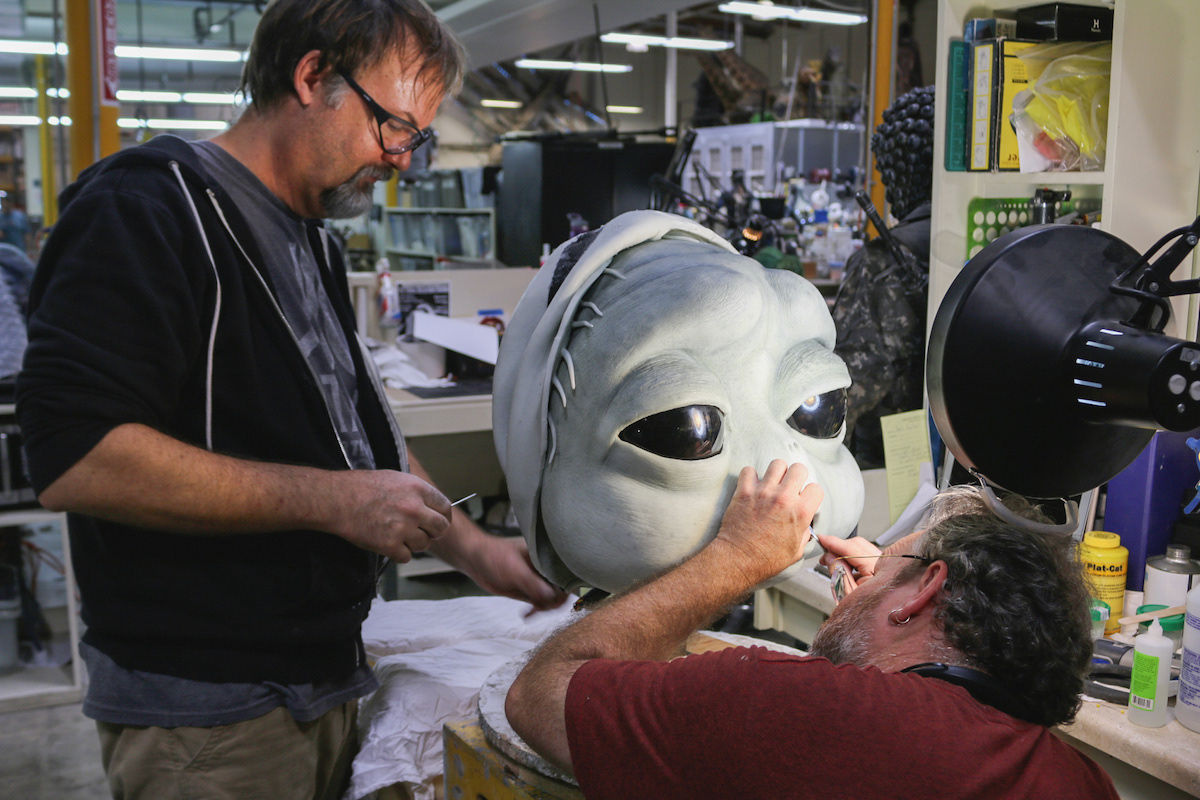 Richard Landon hard at work to finish up his interior mechanics before the head will be closed up and silicone patched.