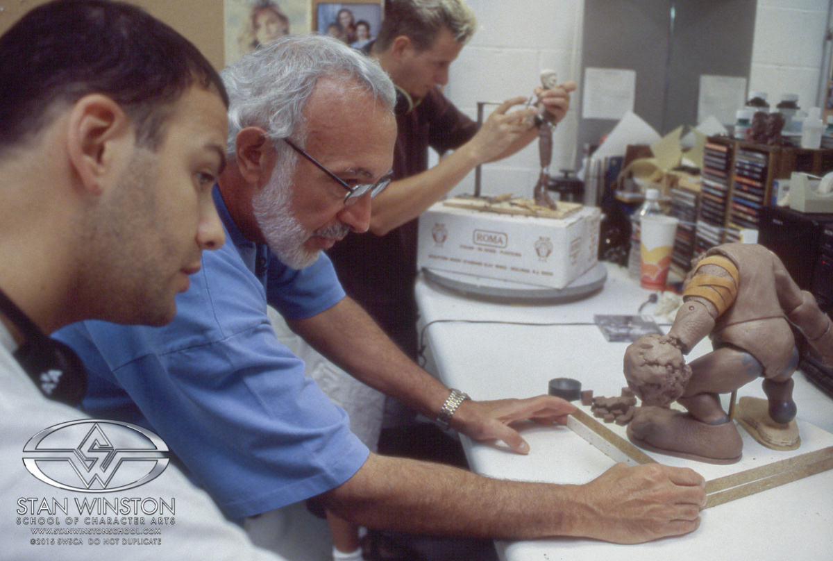 Stan Winston checks out my progress.