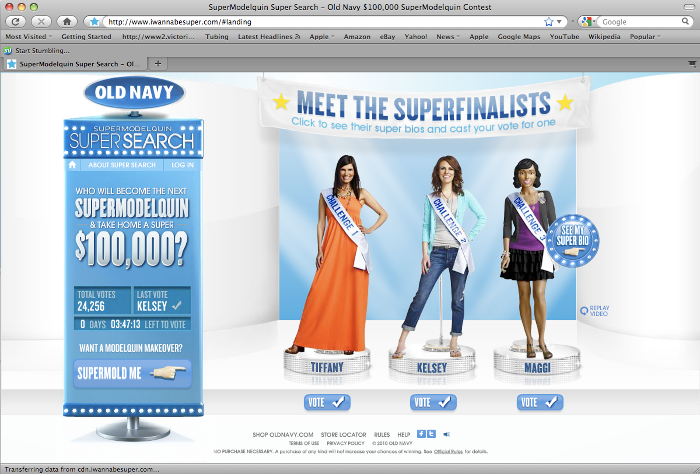 The 3 finalists for the competition