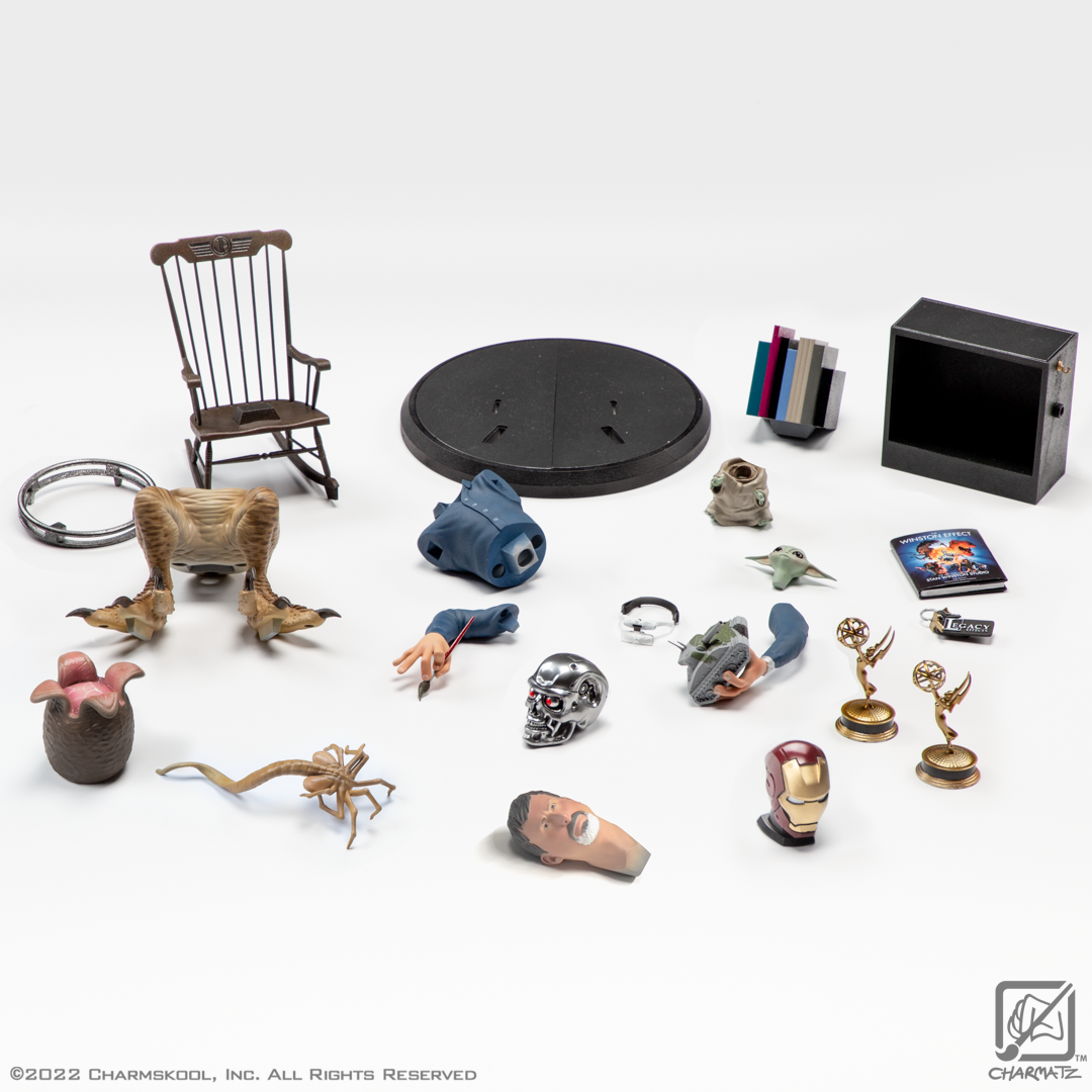 The "model-kit" parts painted