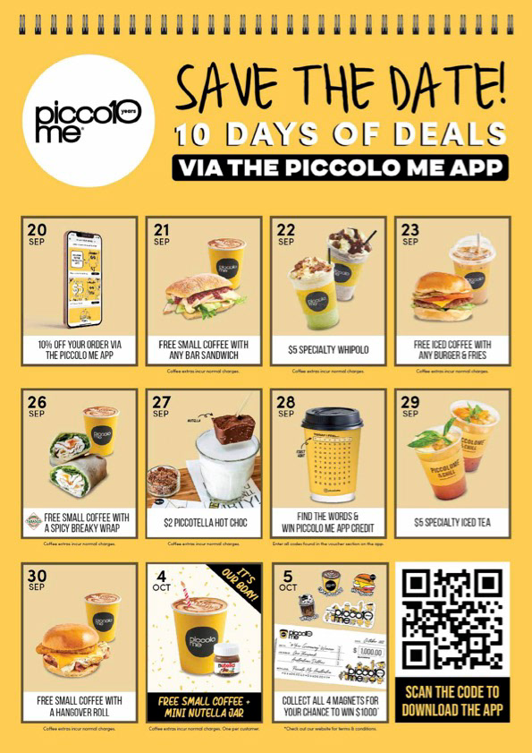 Piccolo Me's 10th Birthday Campaign - Calendar Poster