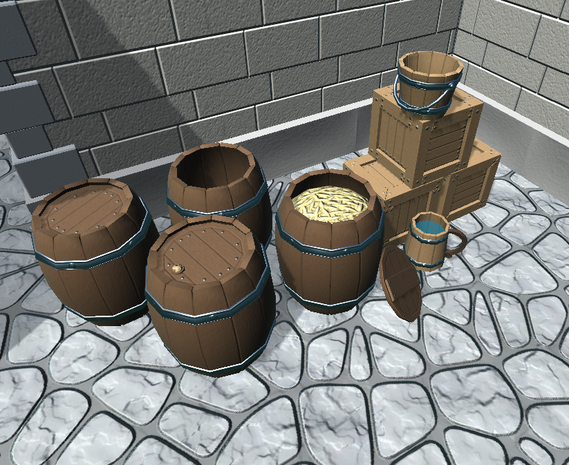 Mapped barrels and crates