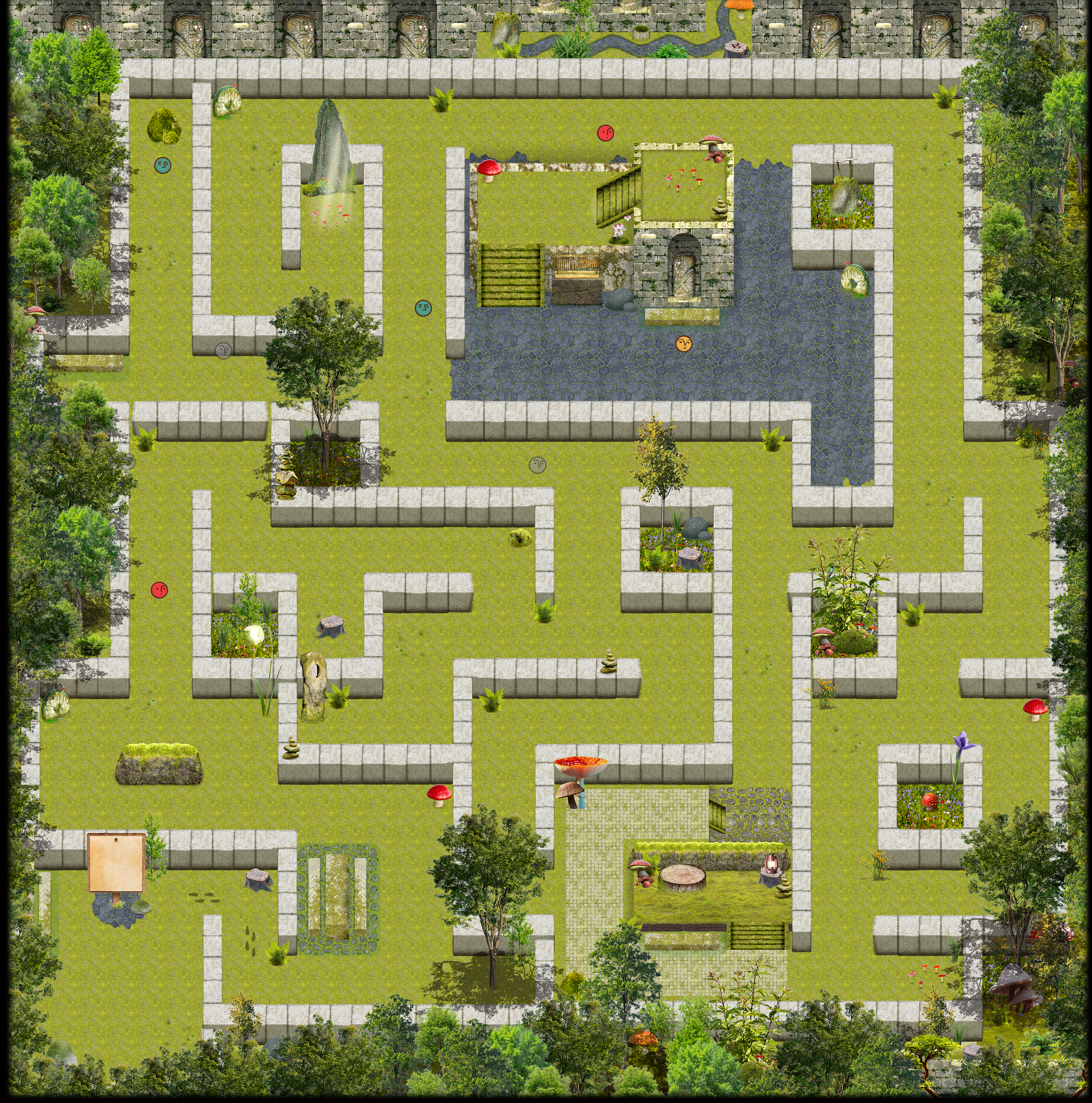 Maze scavenger hunt Map