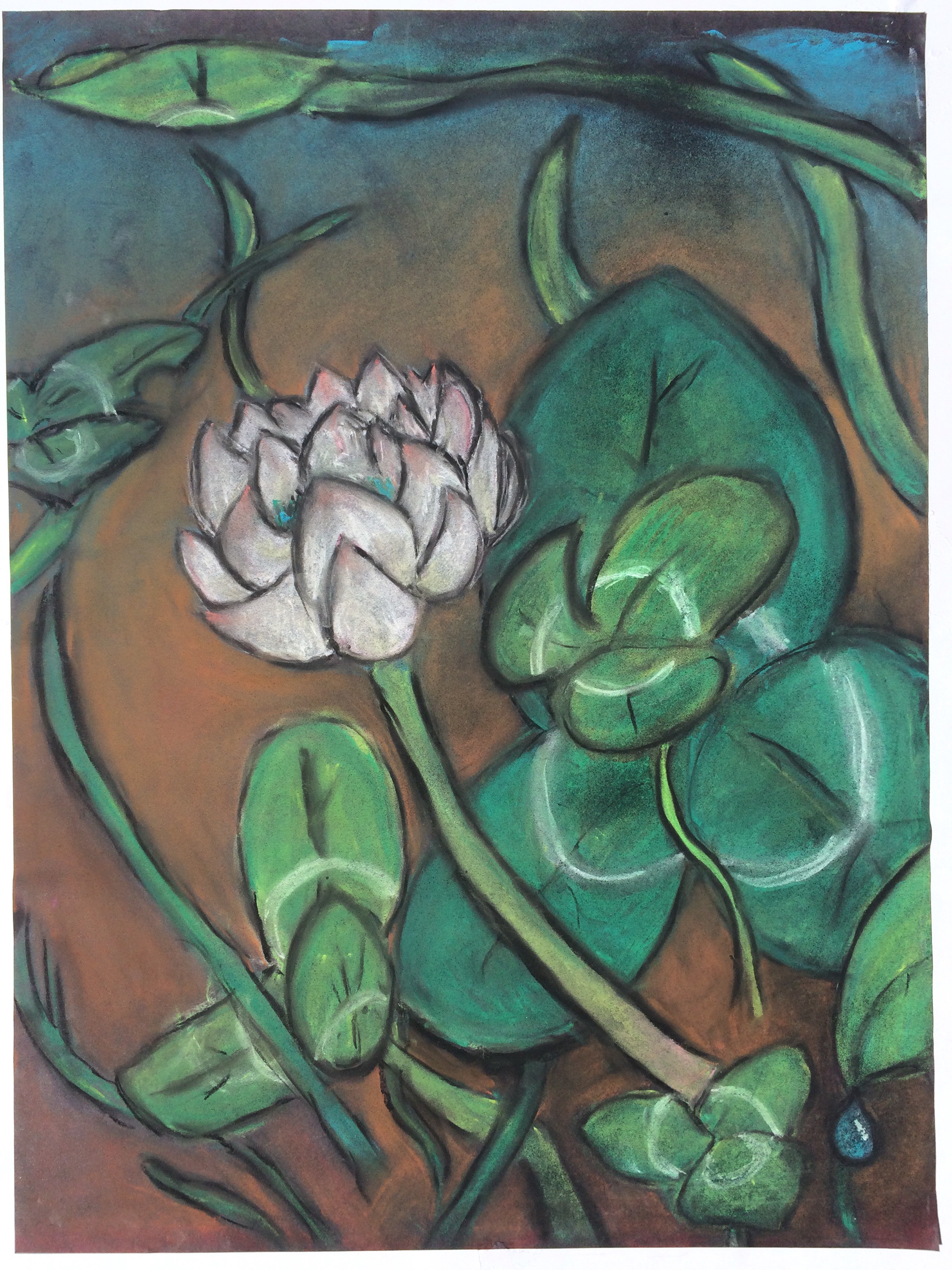 pastel, abstract still life