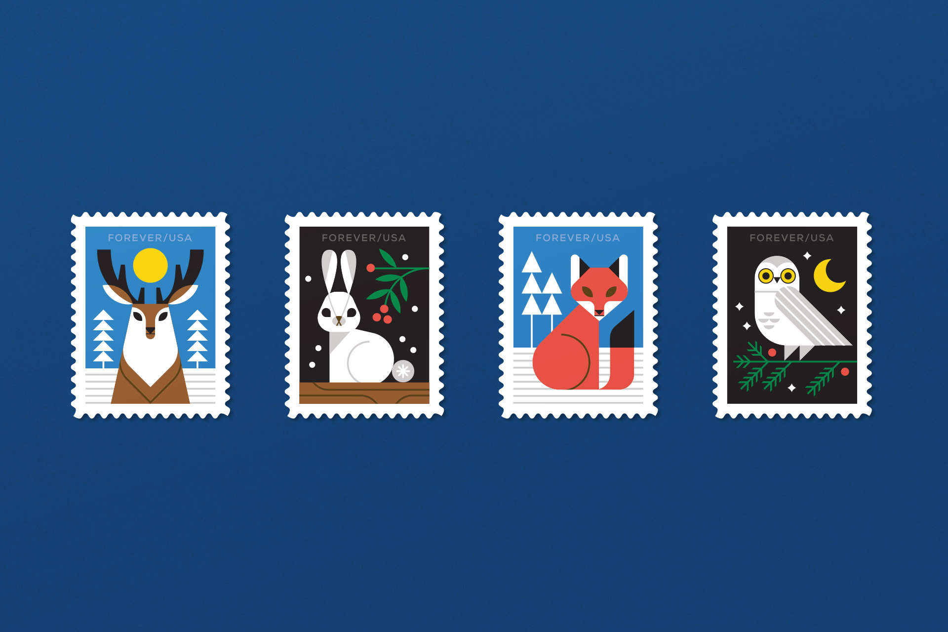 USPS offers whimsical Winter Woodland Animals stamps to celebrate species  of North America – 104.5 WOKV