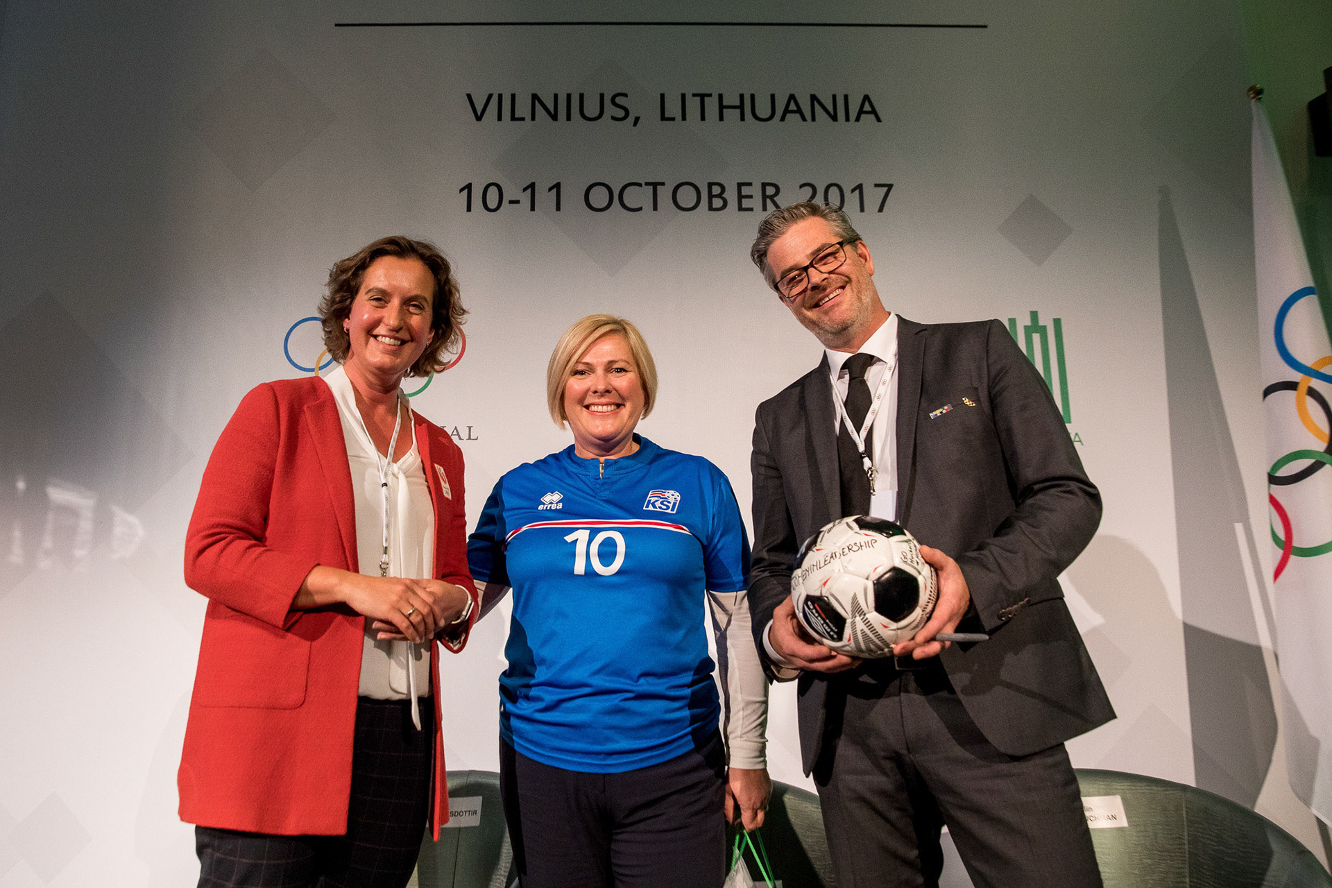 IOC Forum Vilnius (met Rinda den Besten en Halla Tomasdottir)