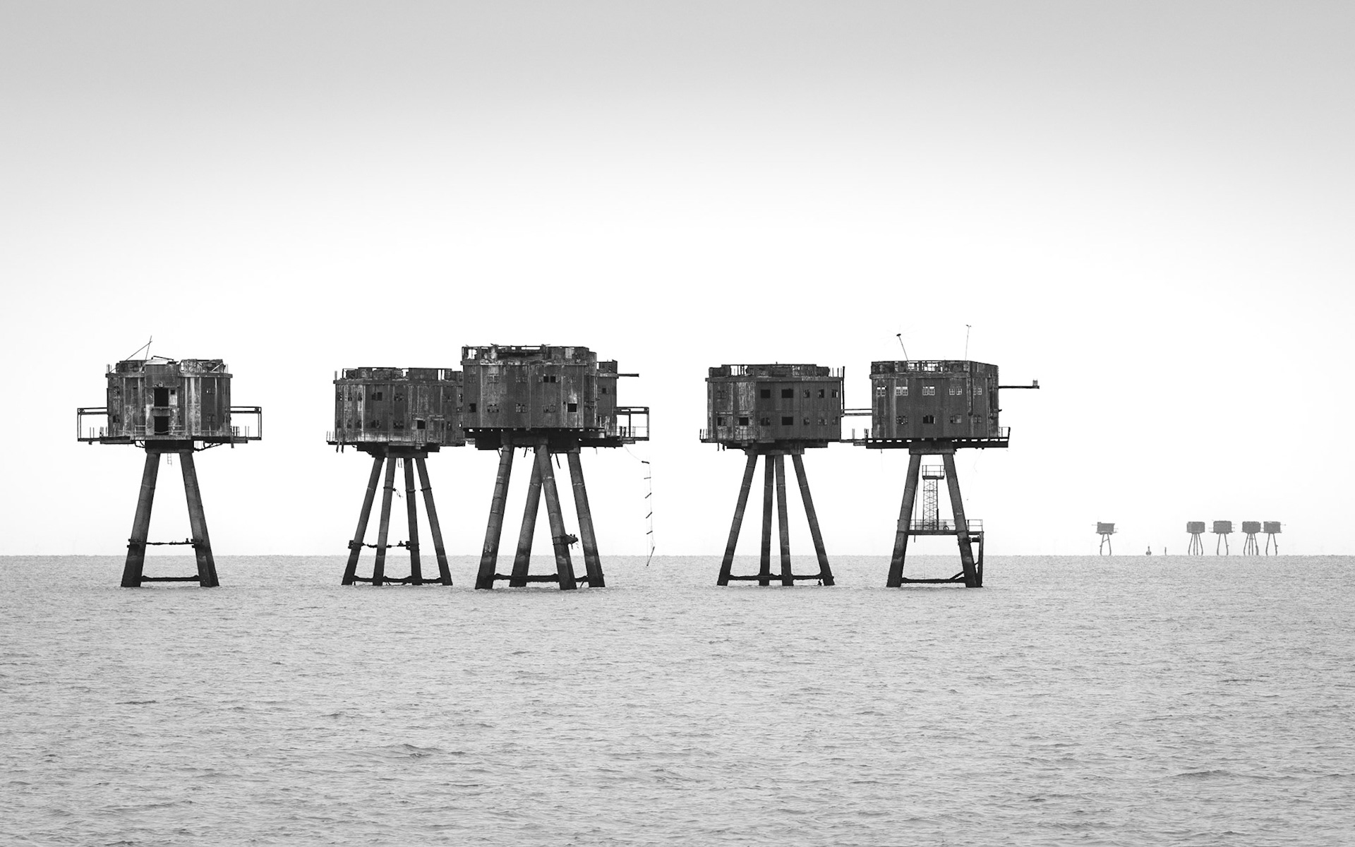 Anti-Aircraft Defence System, Thames Estuary, England, U.K