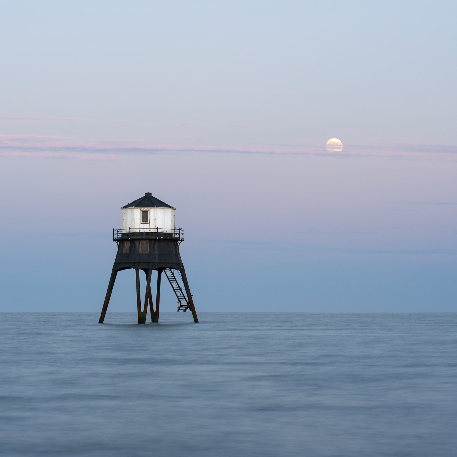 Twilight Zone. Lighthouse out at sea