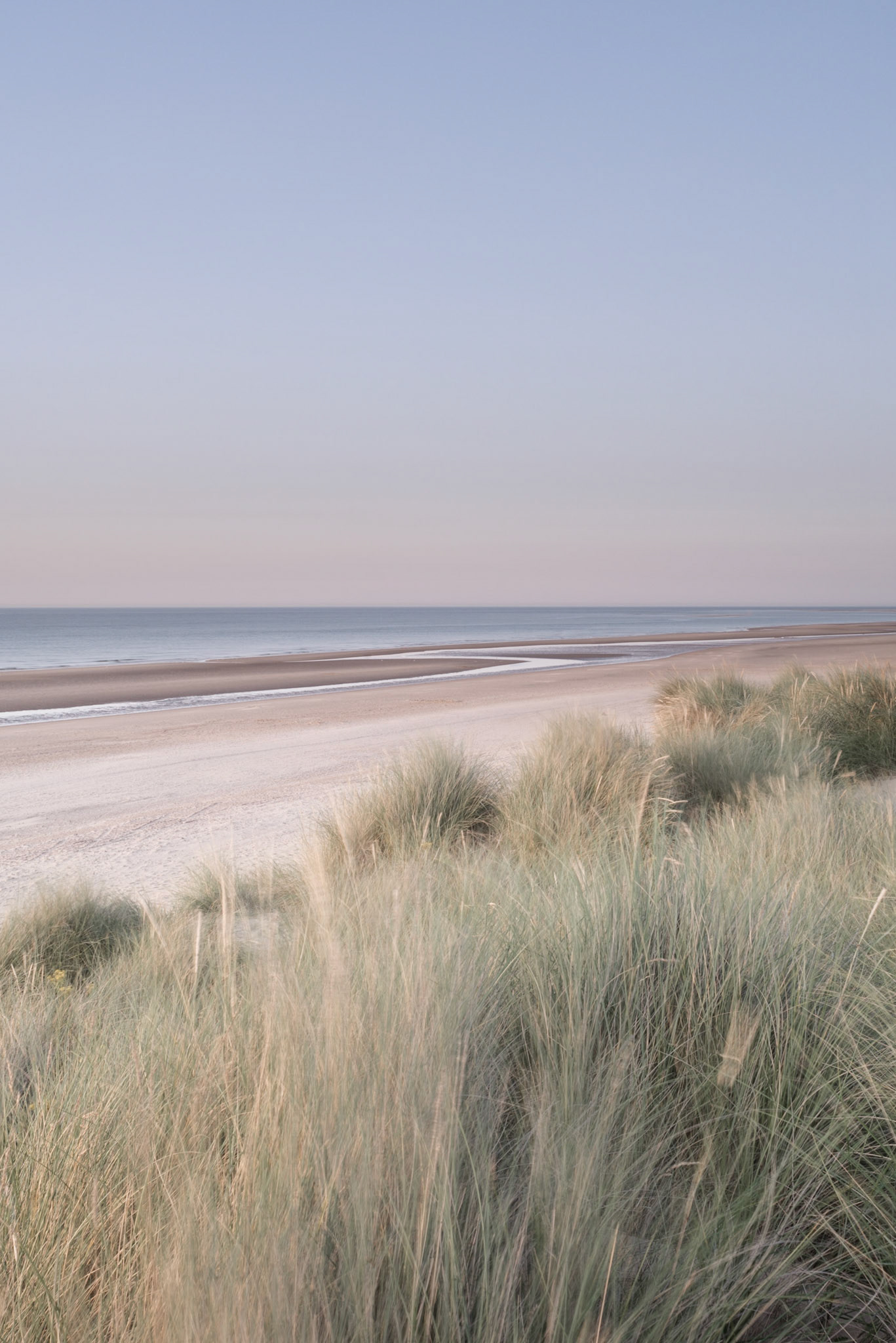 Dreamy Holkham beach at sunset, Norfolk