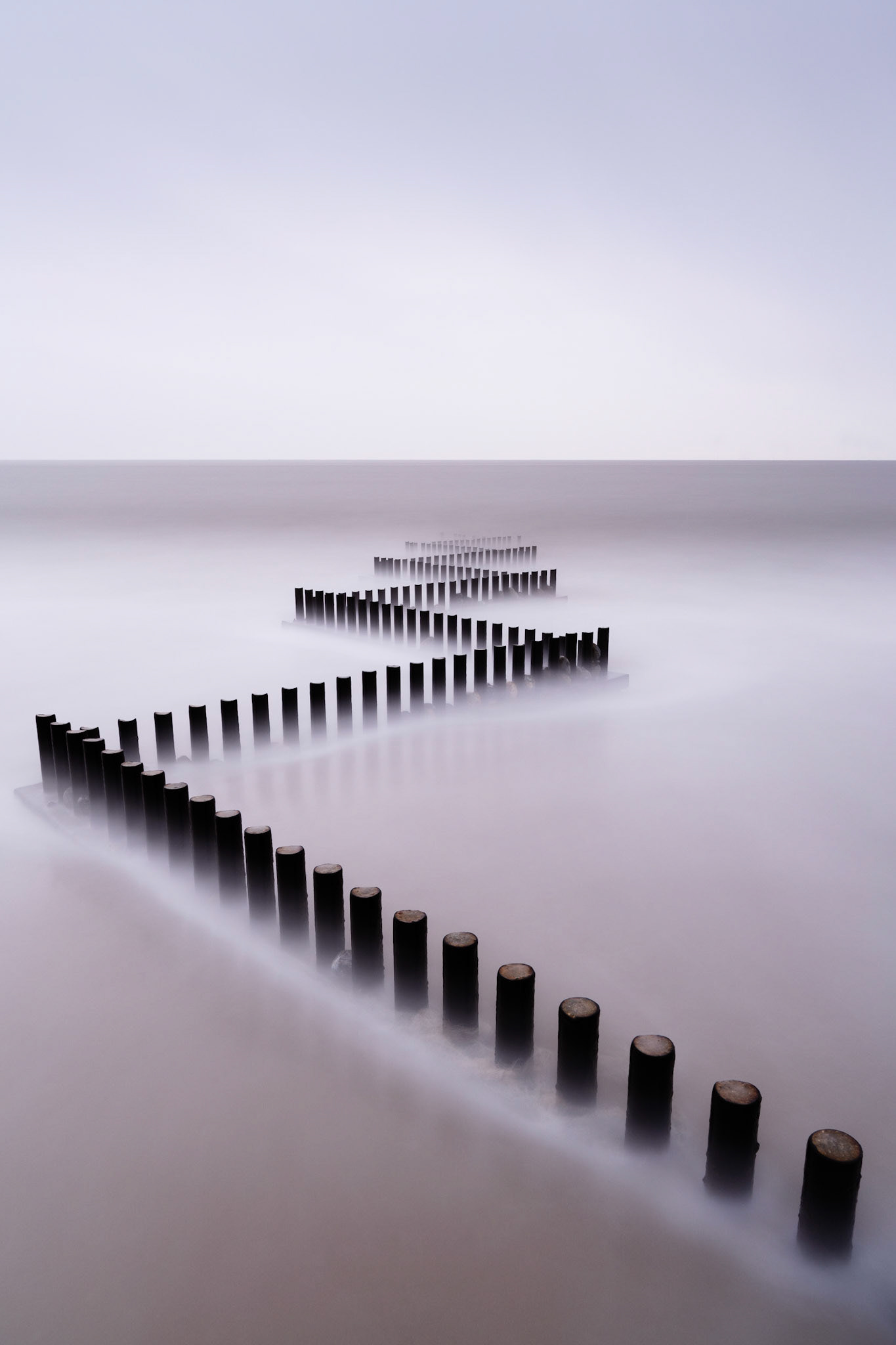 Long exposure sea defence, Norfolk